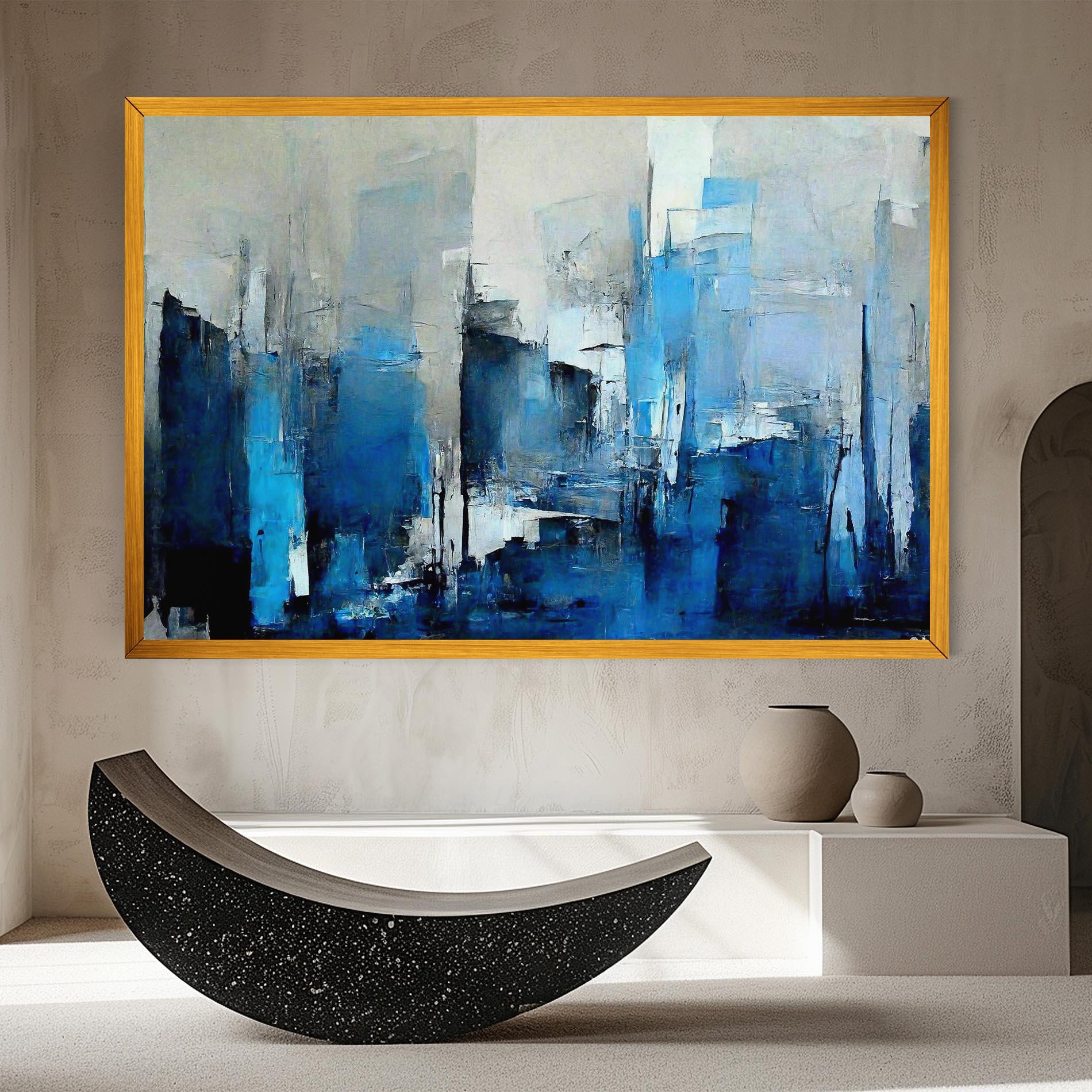 Obraz na Płótnie Blue Gray Color mockup 8