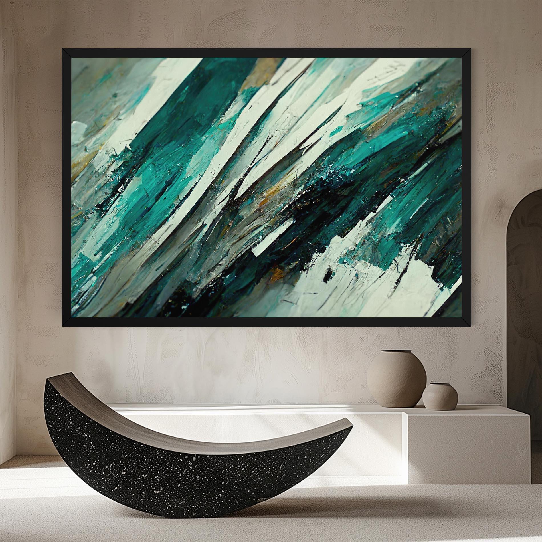 Obraz na Płótnie Abstract Green Artwork mockup 8