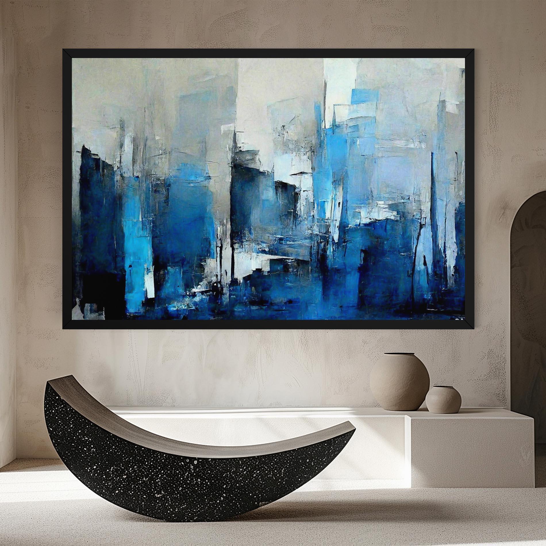 Obraz na Płótnie Blue Gray Color mockup 8