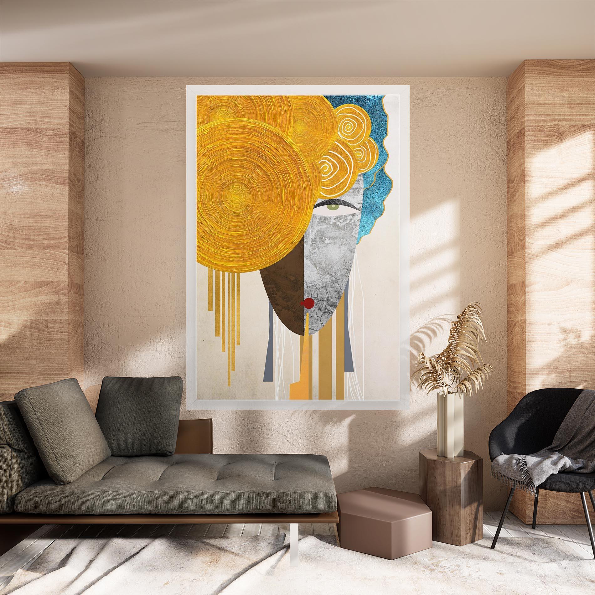 Obraz na Płótnie Abstract Grey Face 1 mockup 8