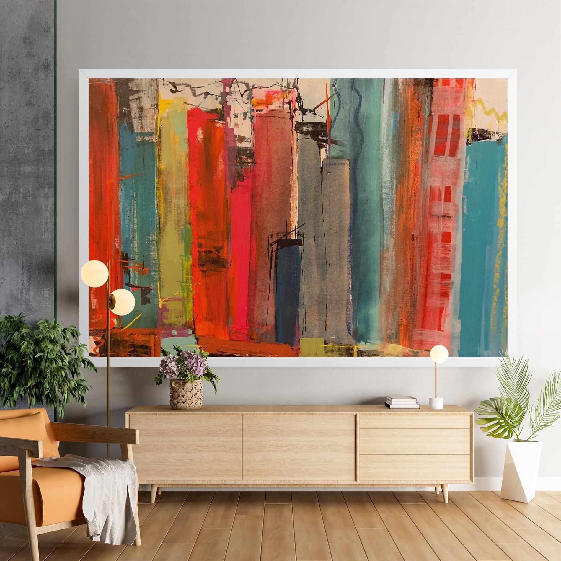 Obraz na Płótnie Abstract Buildings mockup 9