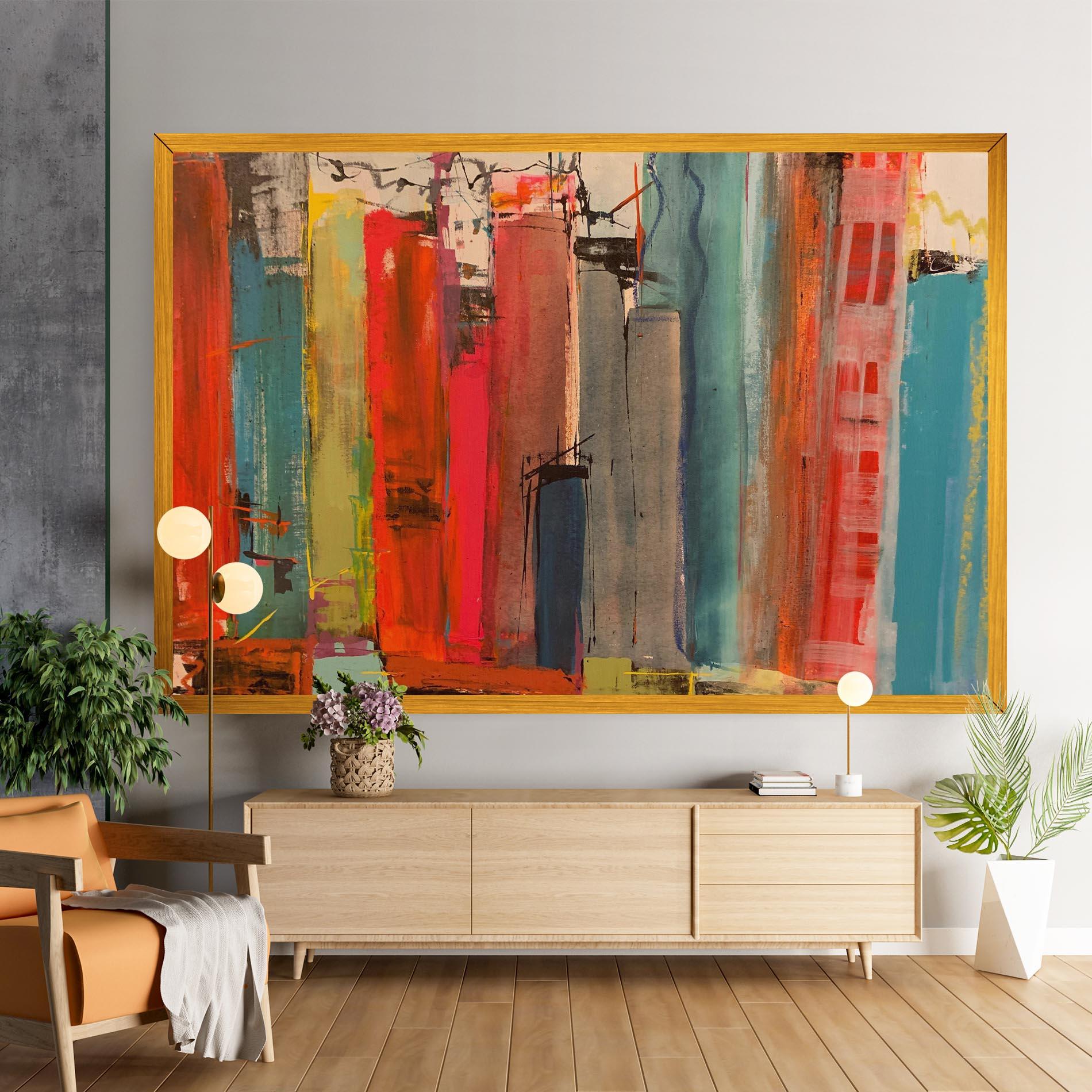 Obraz na Płótnie Abstract Buildings mockup 9