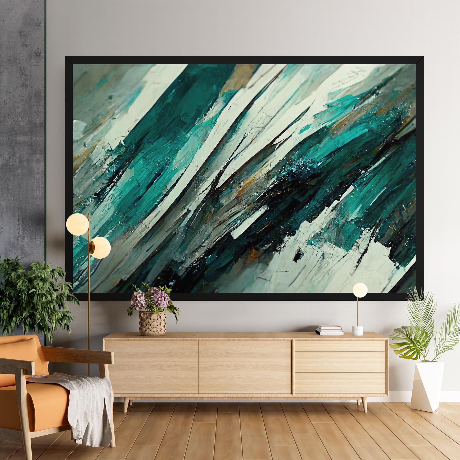 Obraz na Płótnie Abstract Green Artwork mockup 9