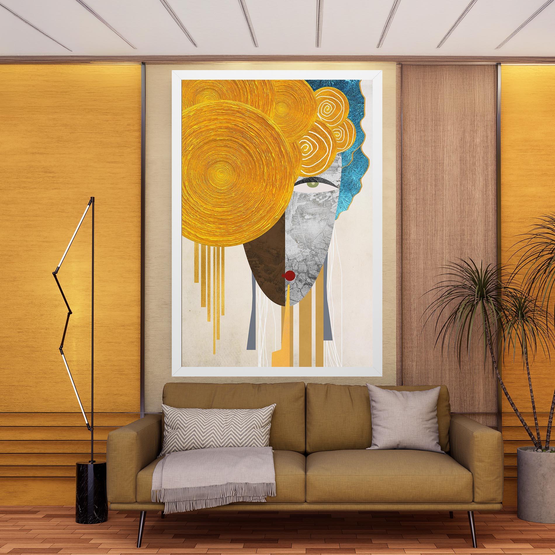 Obraz na Płótnie Abstract Grey Face 1 mockup 9