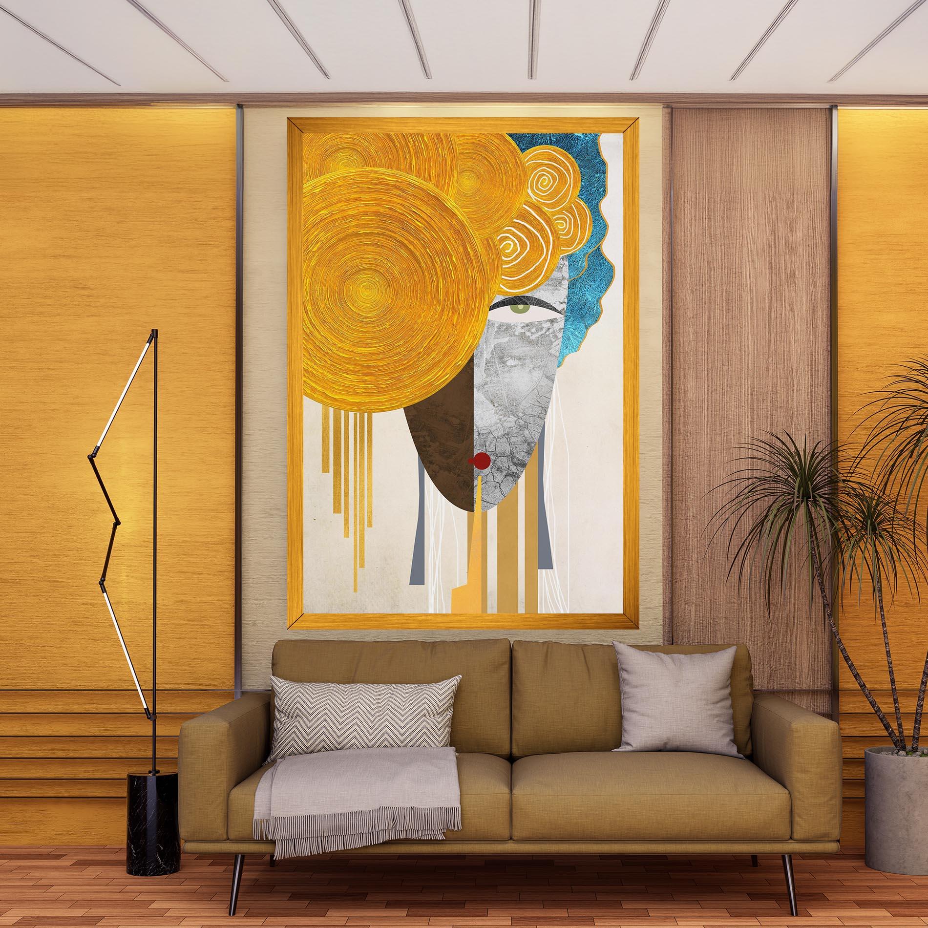 Obraz na Płótnie Abstract Grey Face 1 mockup 9