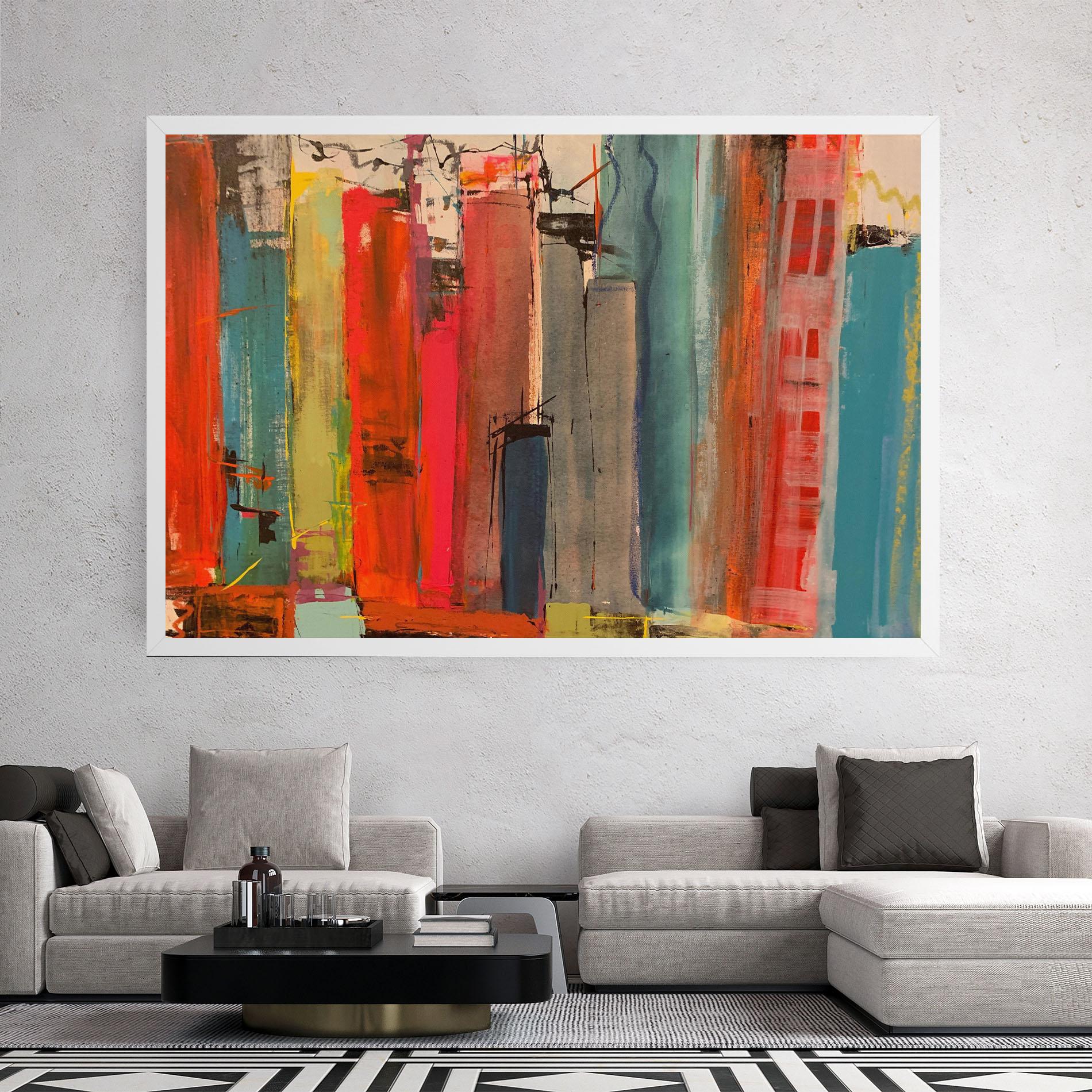 Obraz na Płótnie Abstract Buildings mockup 2