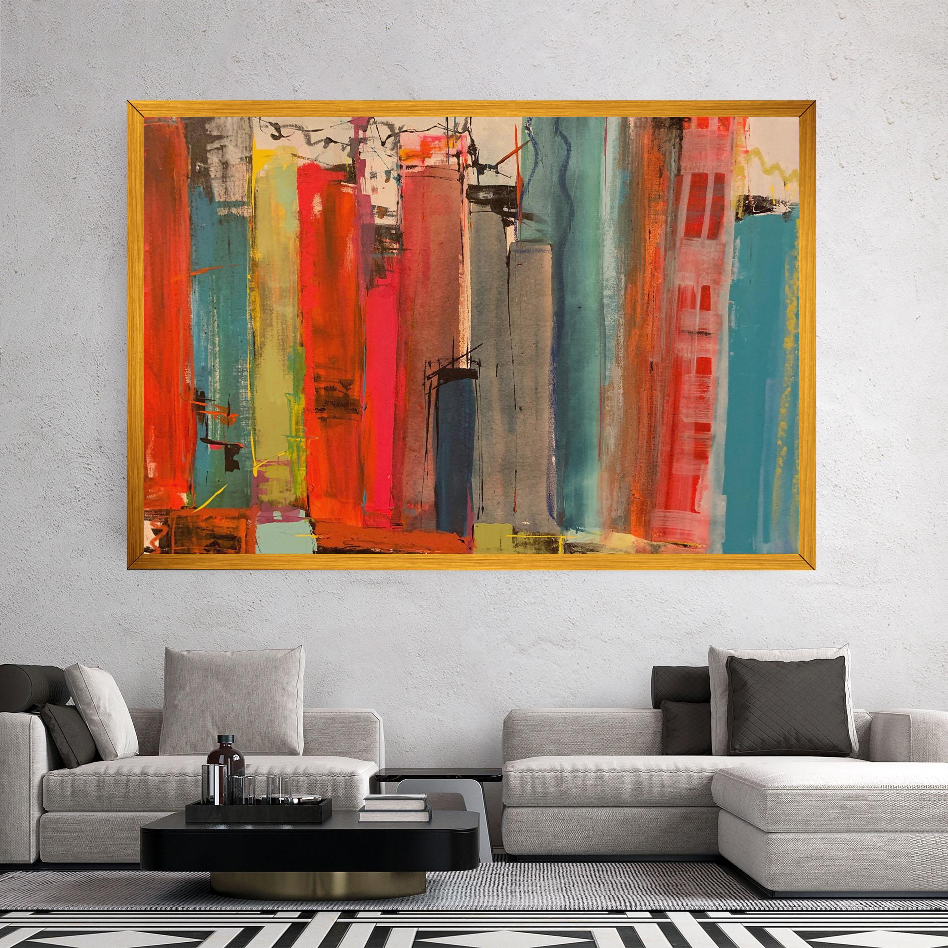 Obraz na Płótnie Abstract Buildings mockup 2