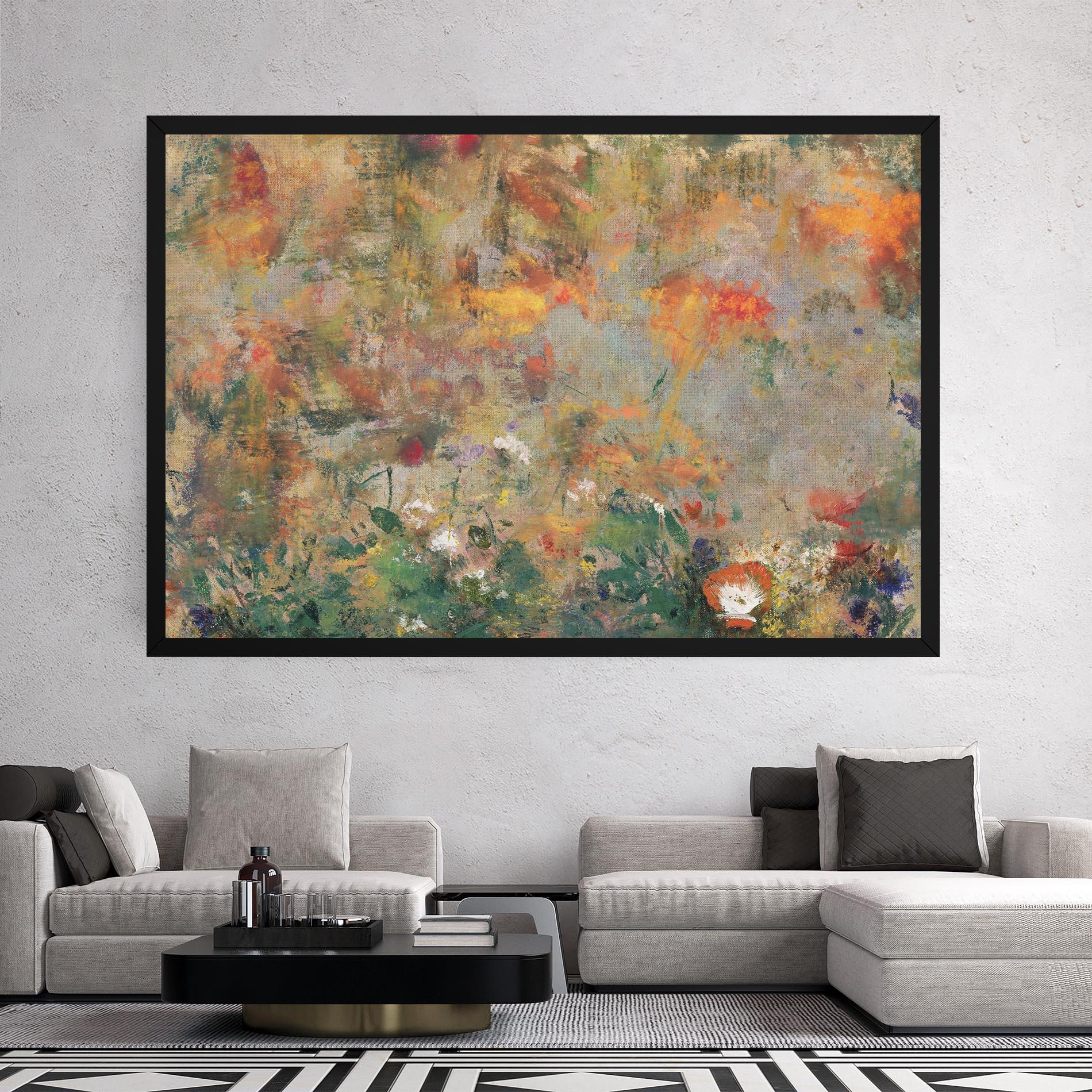 Obraz na Płótnie Abstract Flowers mockup 2