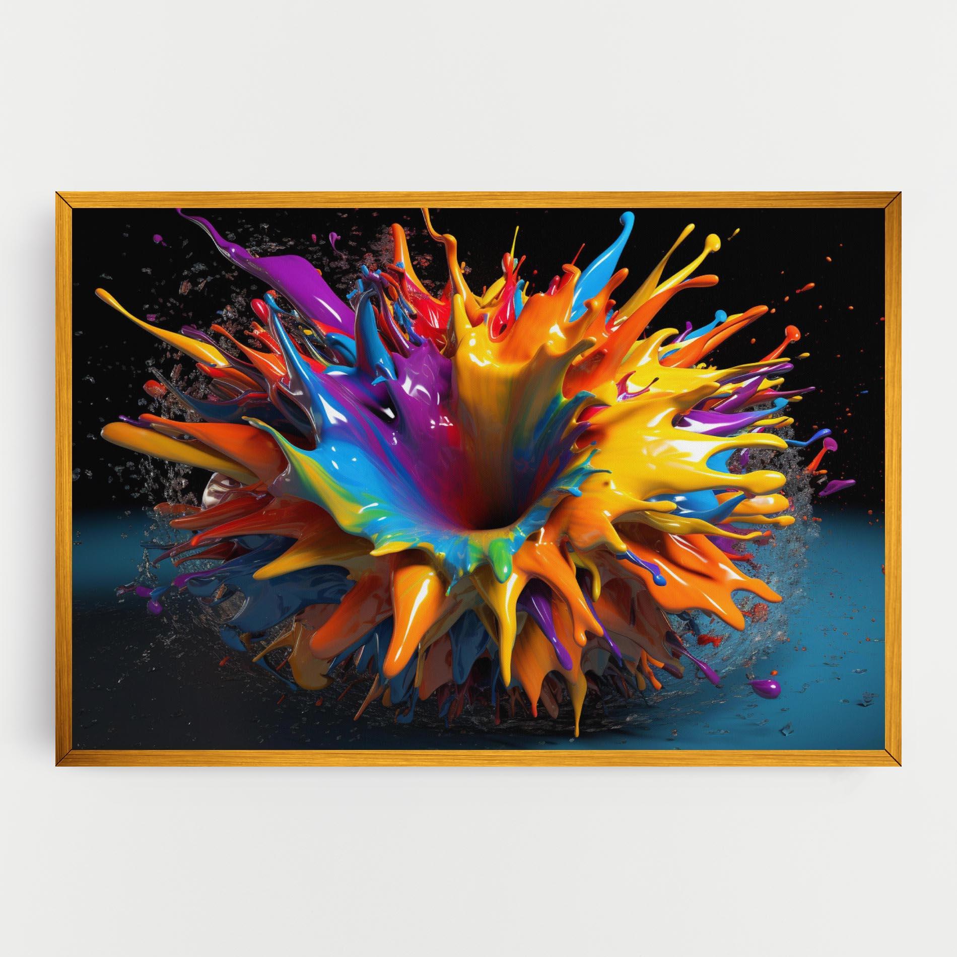 Obraz na Płótnie 3d Color Splash mockup 0