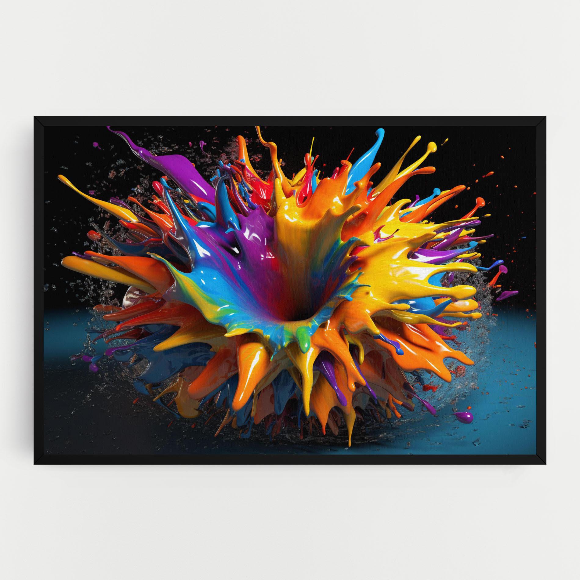 Obraz na Płótnie 3d Color Splash mockup 0