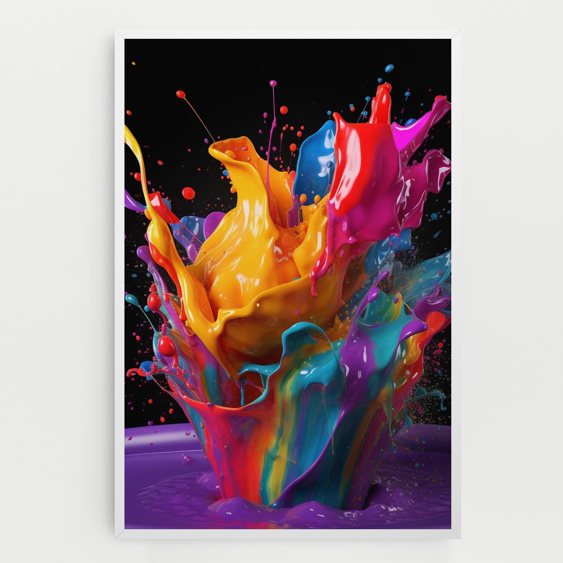 Obraz na Płótnie Brightly Color Splashing mockup 0