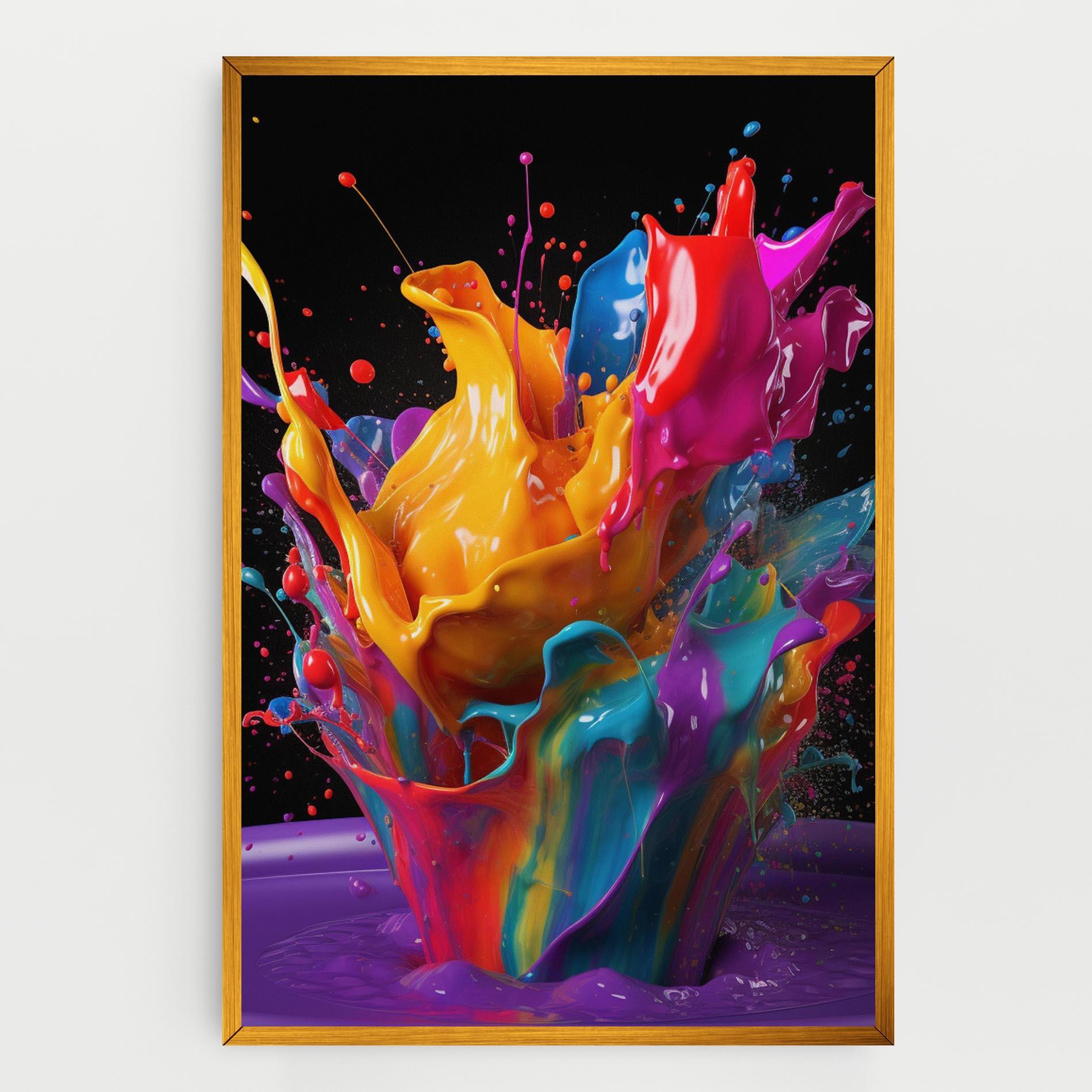 Obraz na Płótnie Brightly Color Splashing mockup 0
