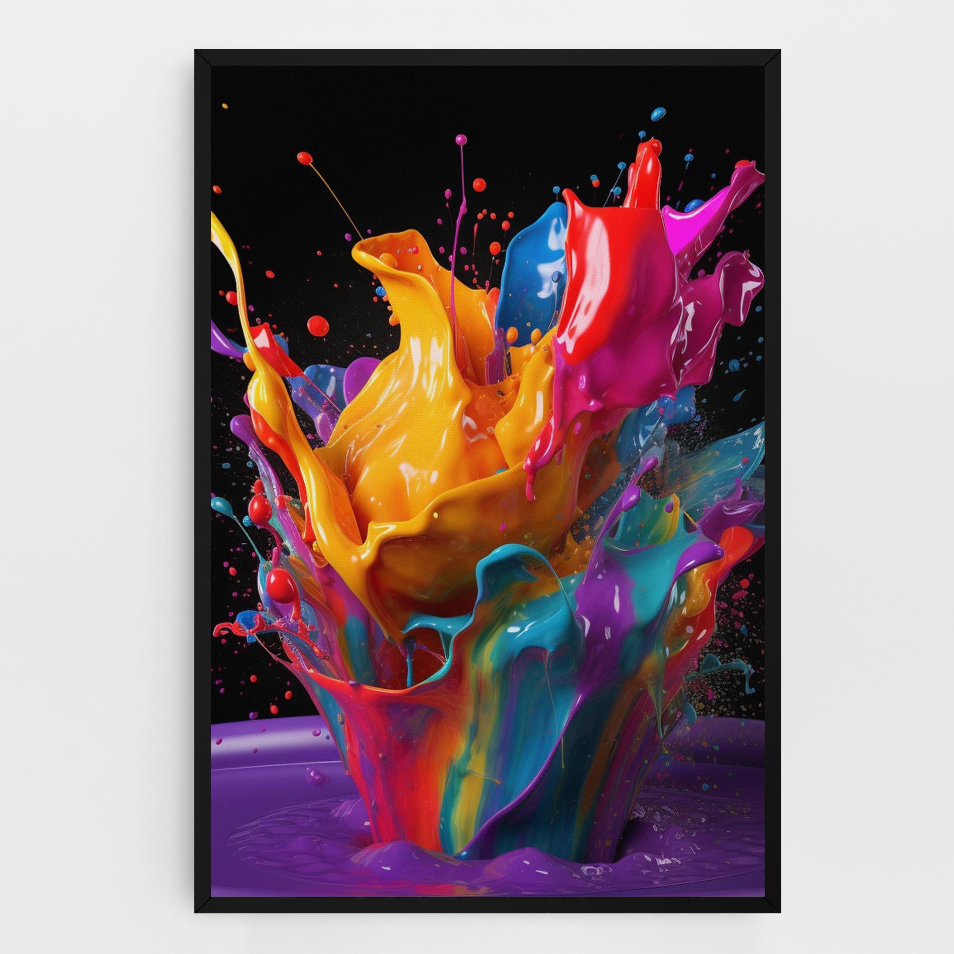 Obraz na Płótnie Brightly Color Splashing mockup 0