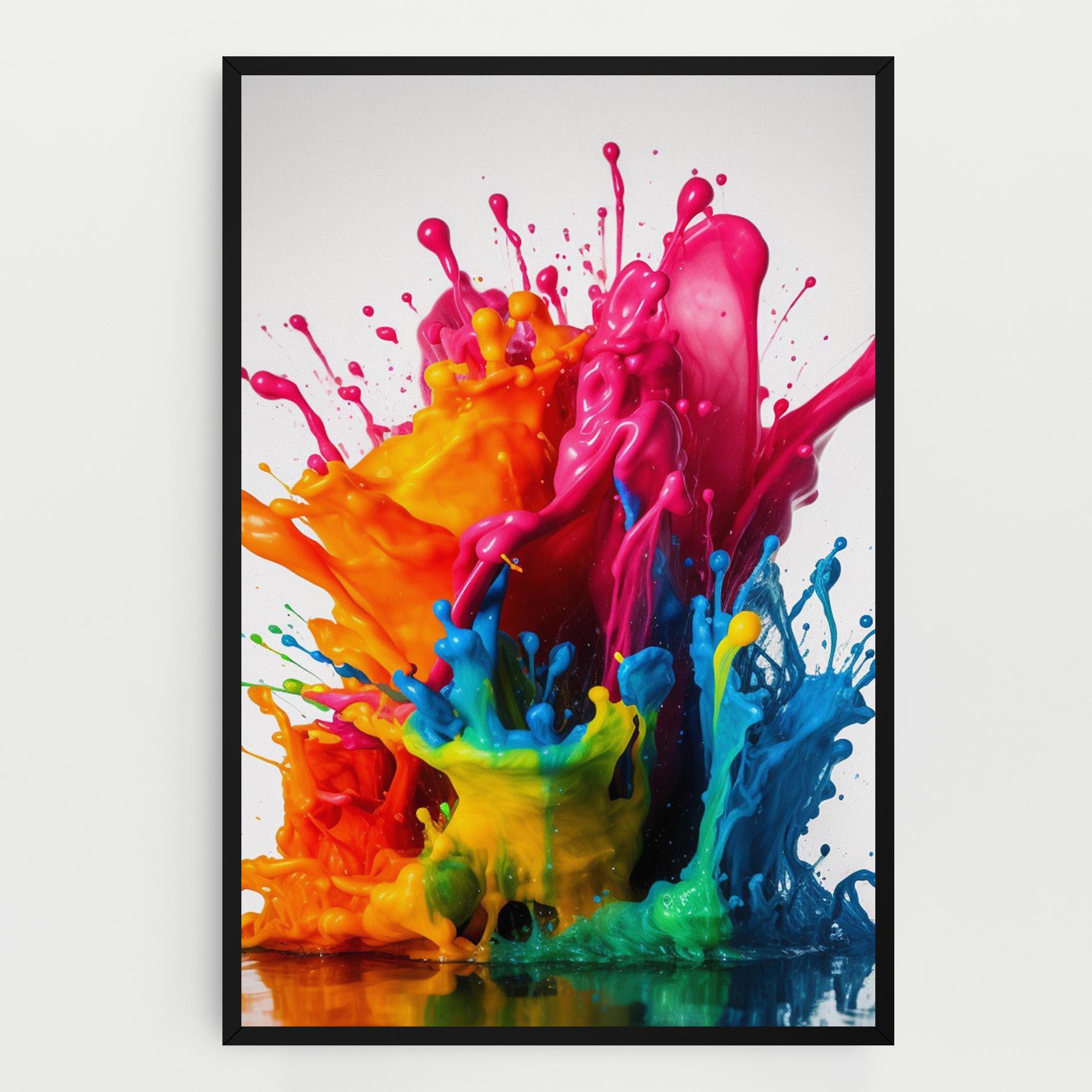 Obraz na Płótnie Colorful Explosion Paint mockup 0