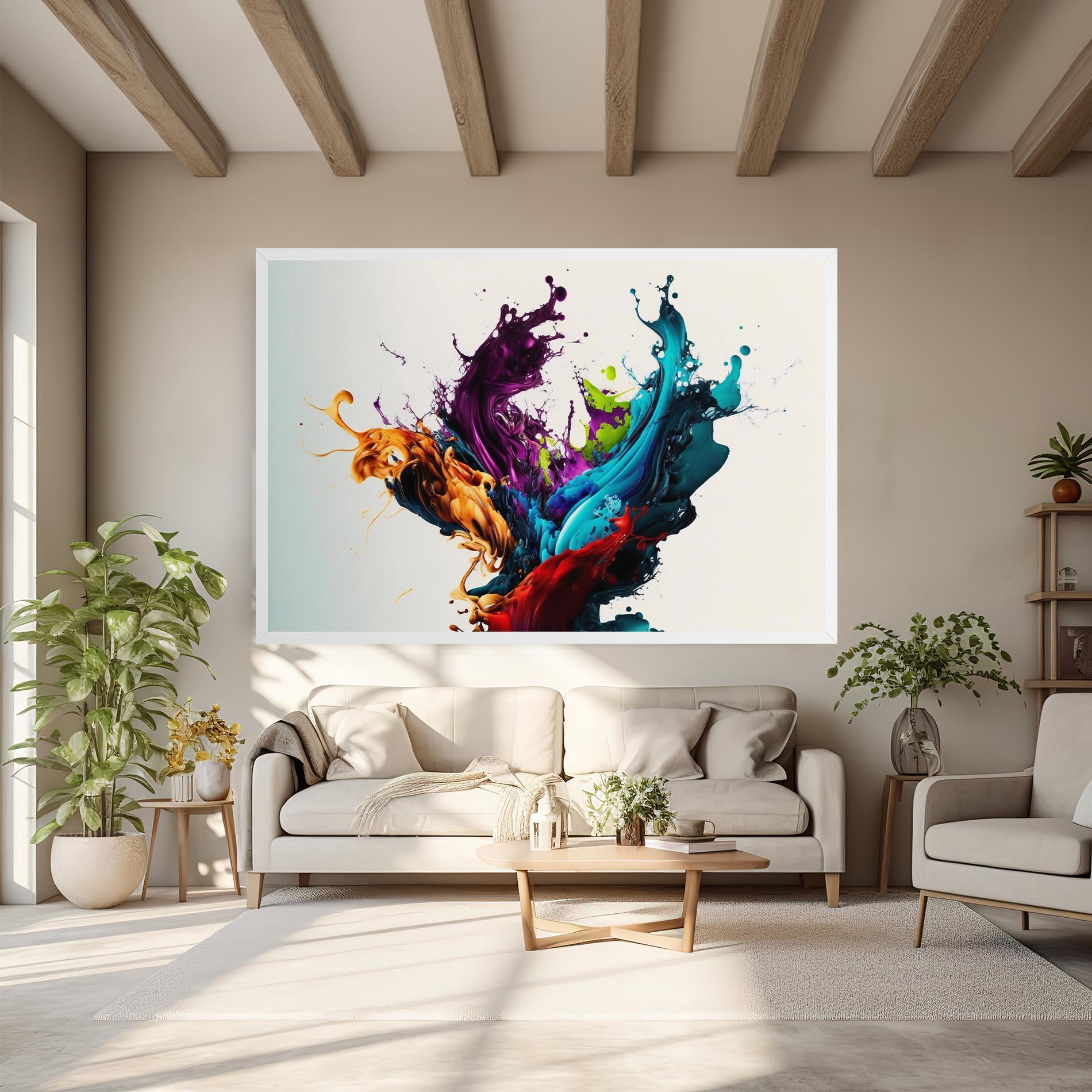 Obraz na Płótnie Dark Purple Splash mockup 6