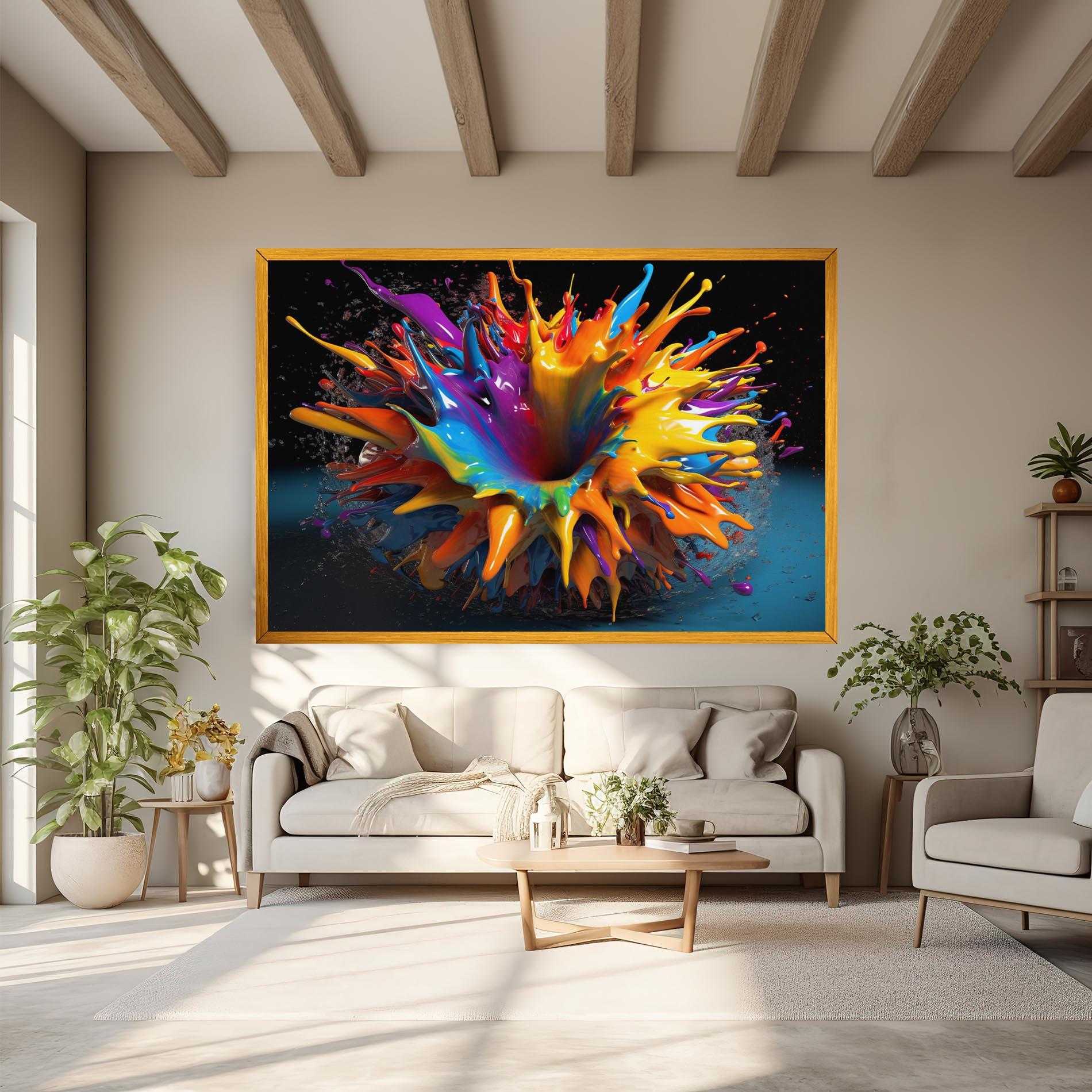 Obraz na Płótnie 3d Color Splash mockup 6