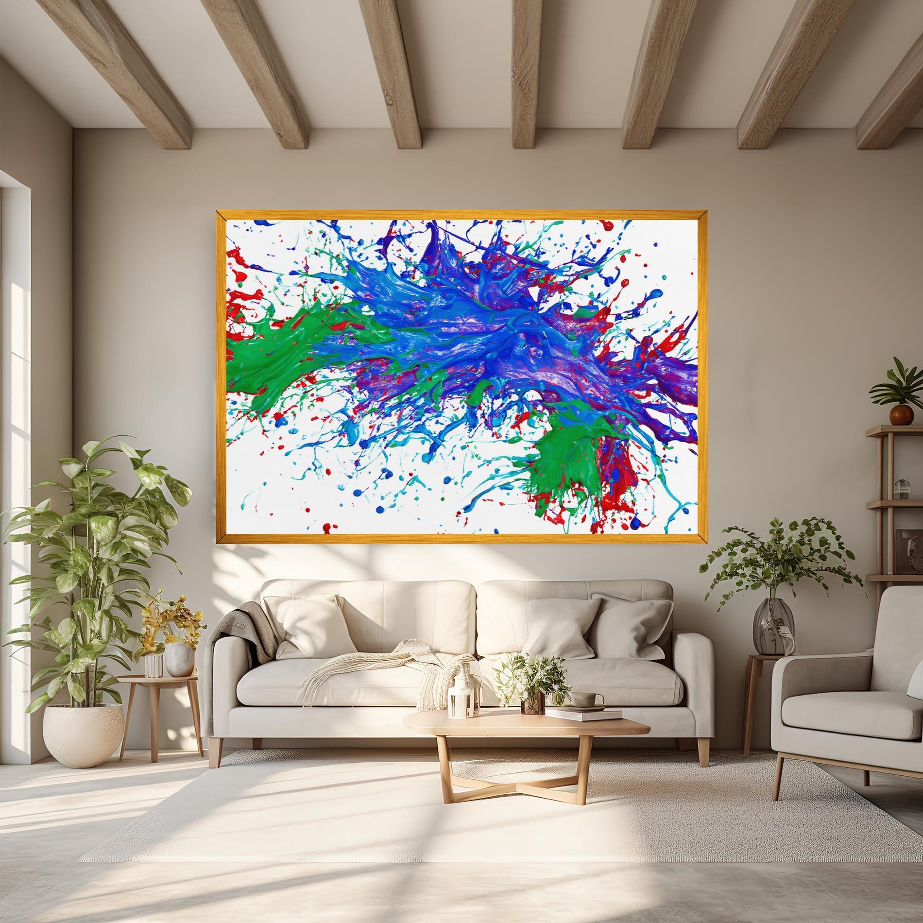 Obraz na Płótnie Colorful Blue Purple mockup 6