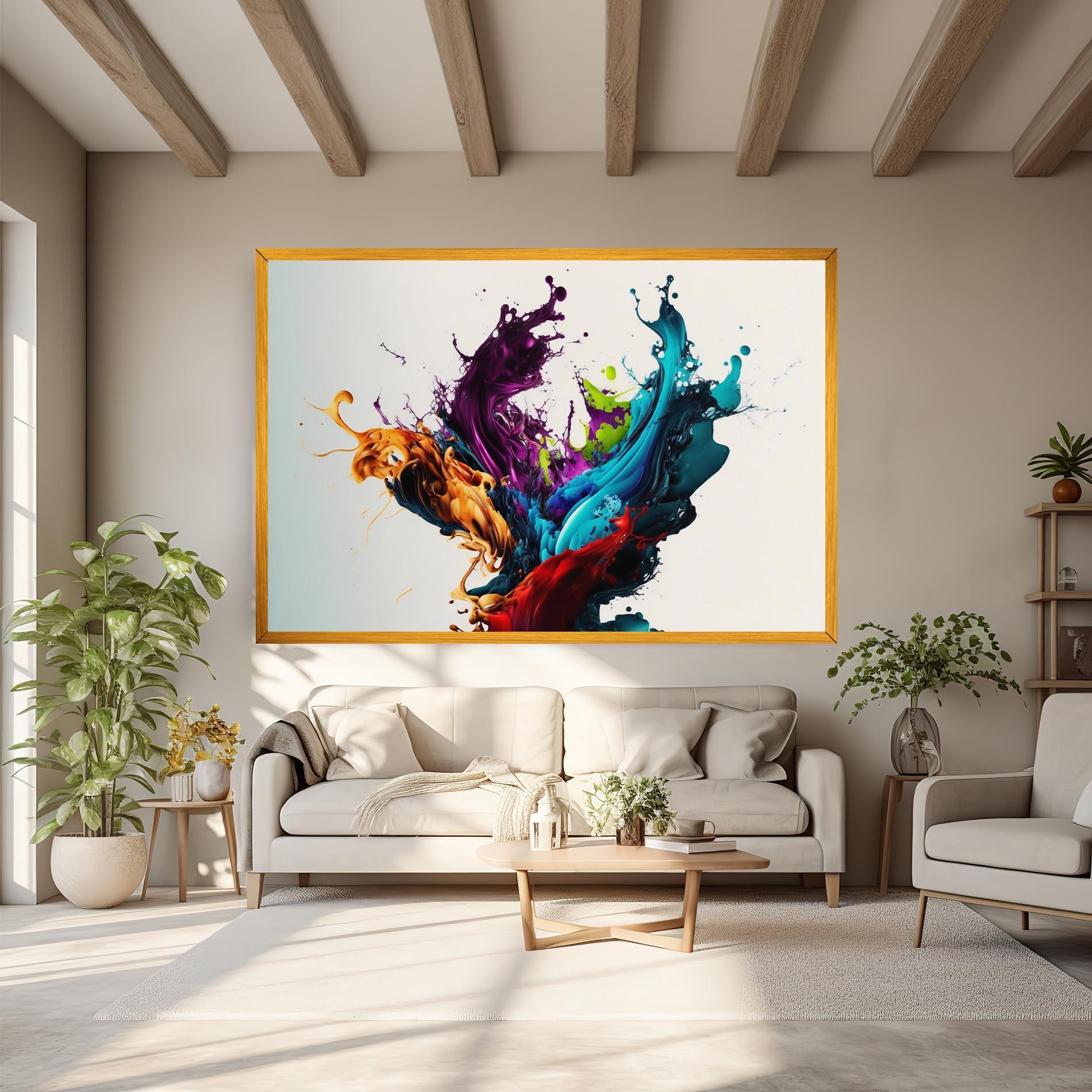 Obraz na Płótnie Dark Purple Splash mockup 6