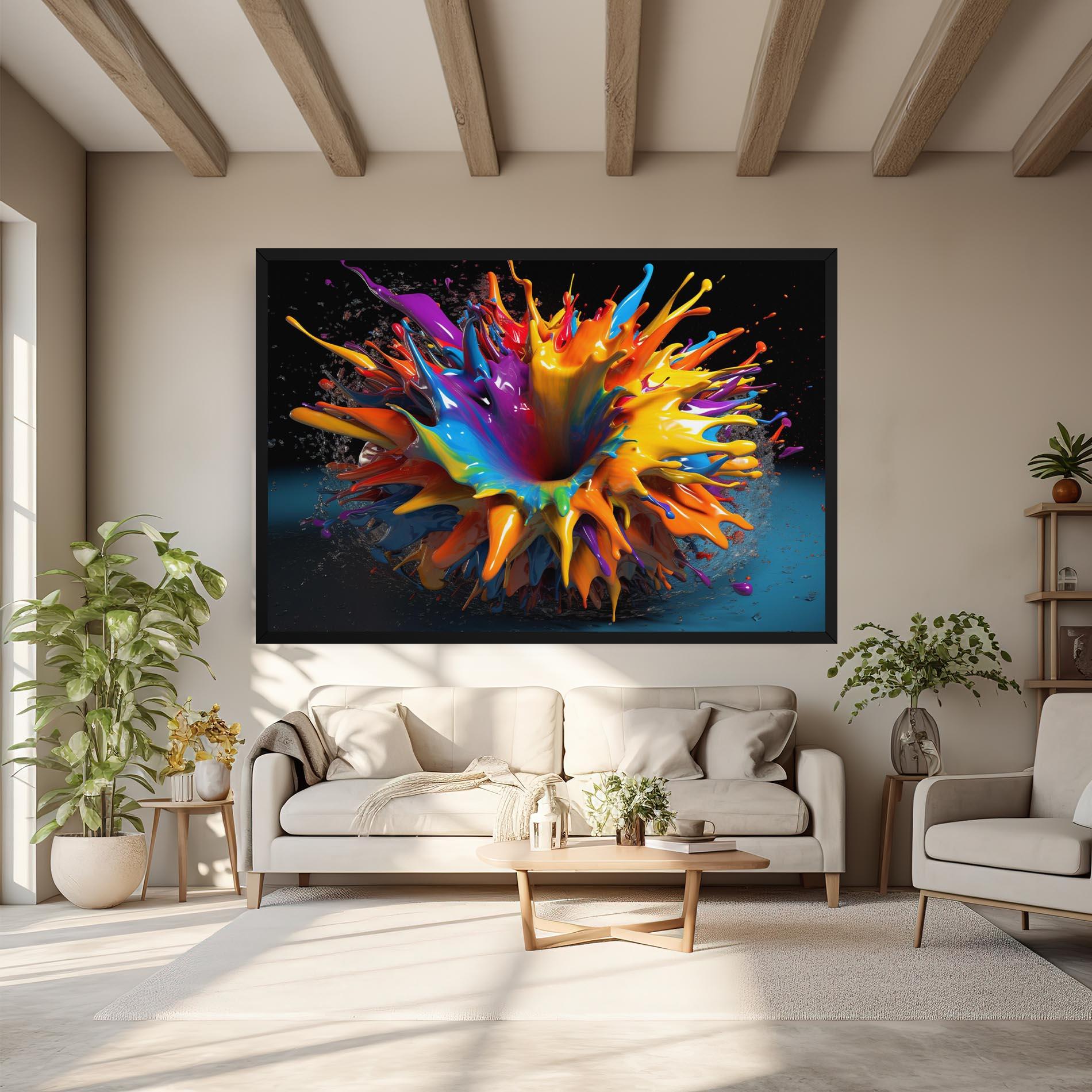 Obraz na Płótnie 3d Color Splash mockup 6