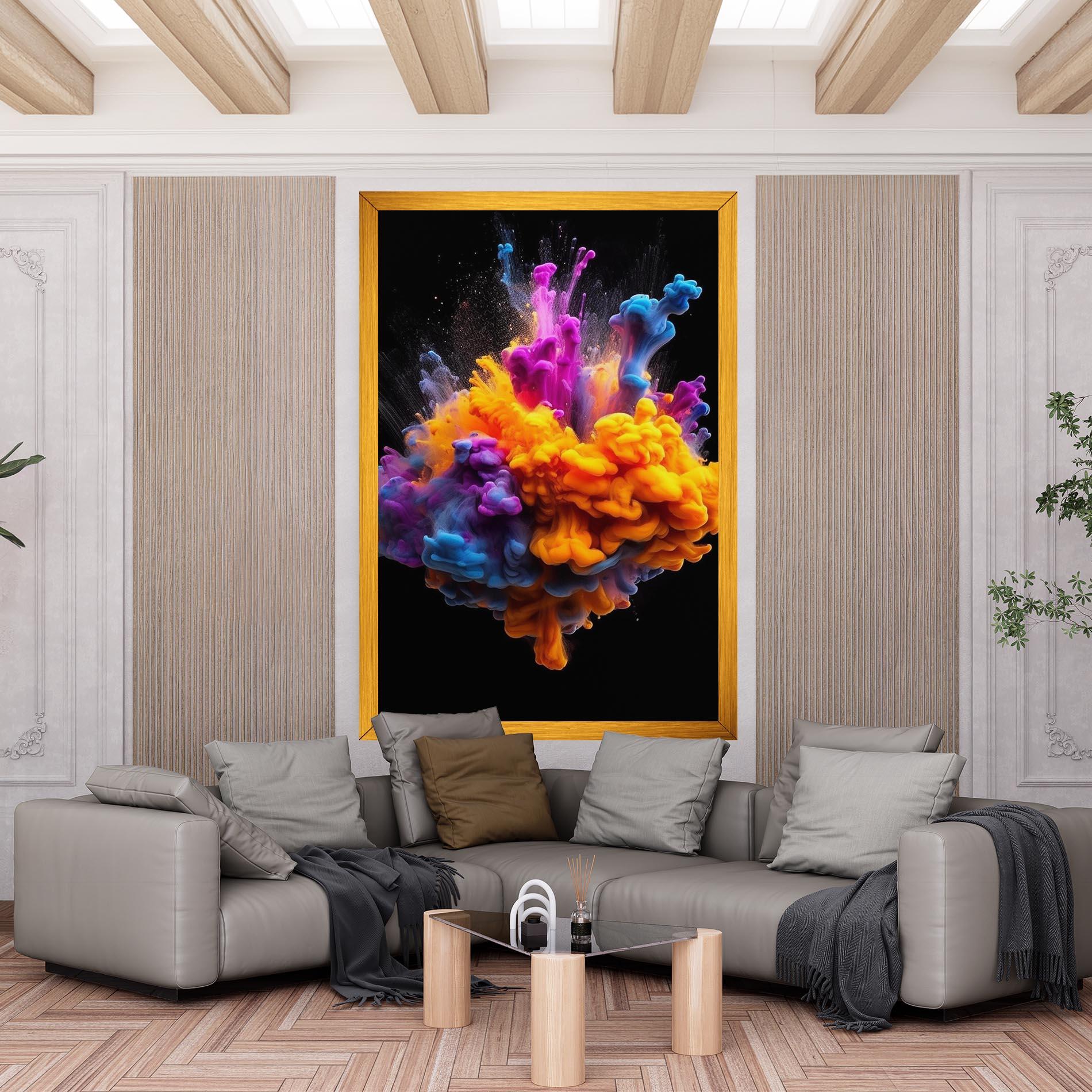 Obraz na Płótnie Colorful Cloud Liquid mockup 6