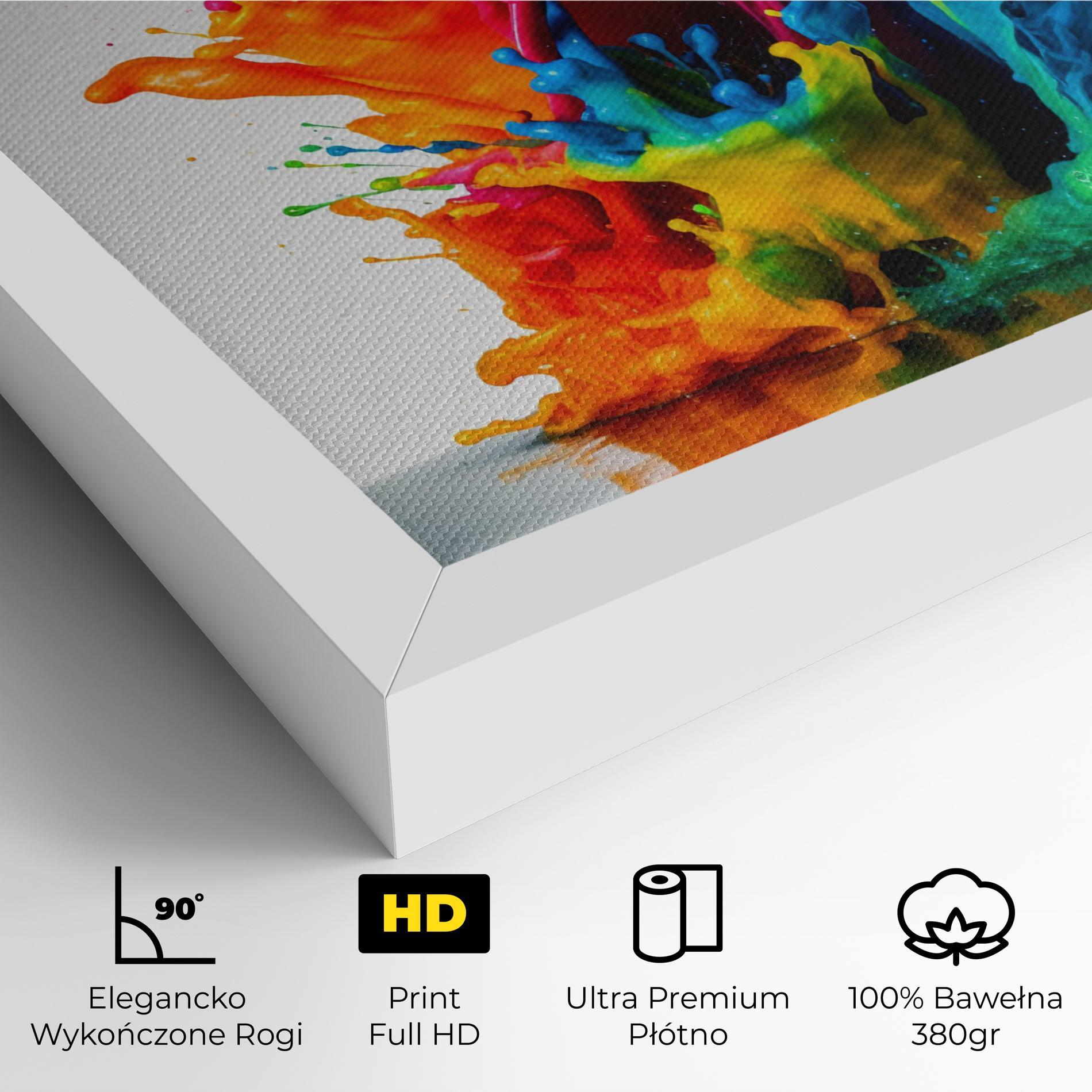 Obraz na Płótnie Colorful Explosion Paint mockup 4