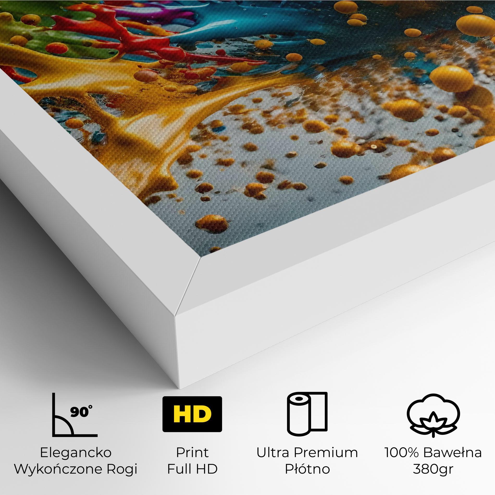 Obraz na Płótnie Colorful Water Splash mockup 4