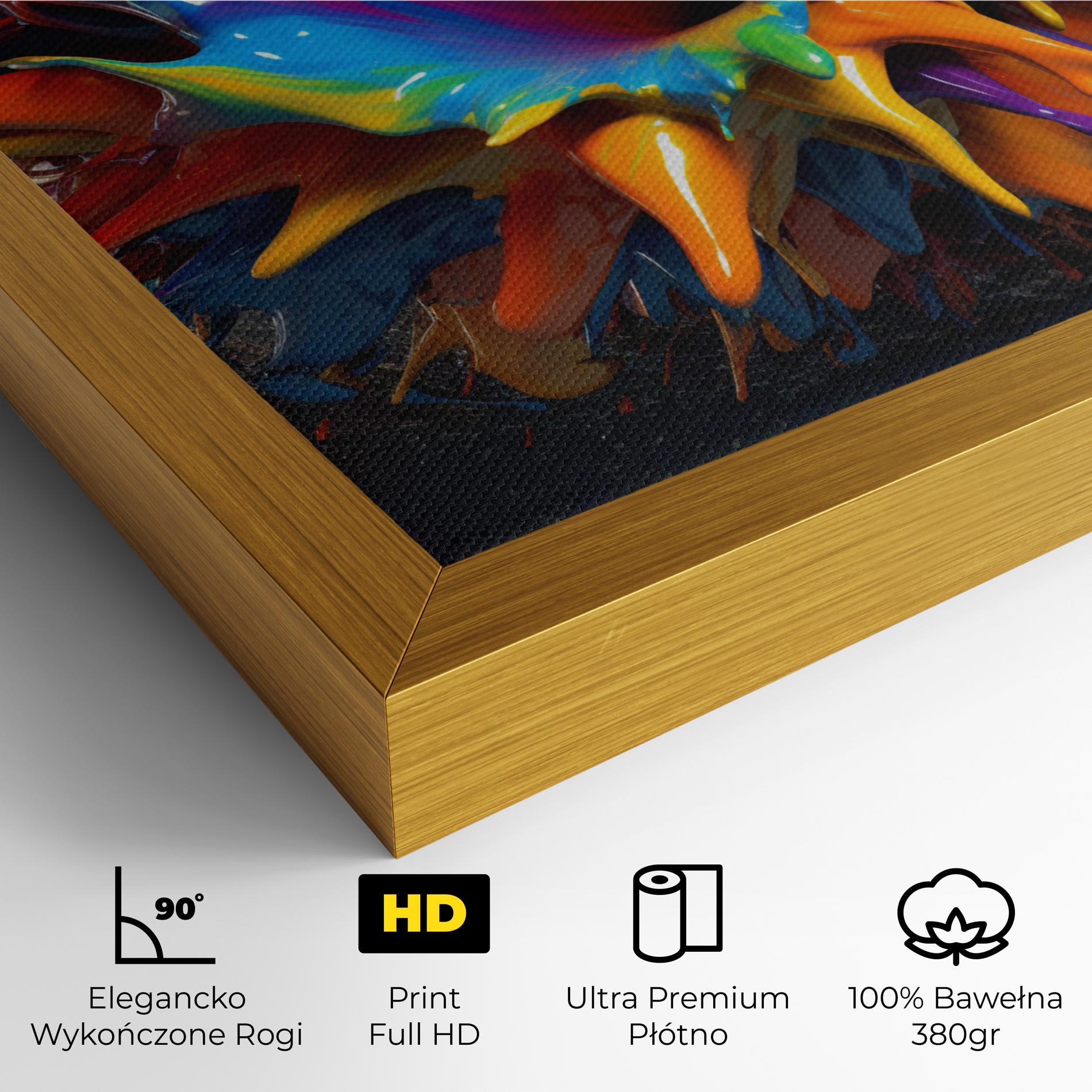 Obraz na Płótnie 3d Color Splash mockup 4