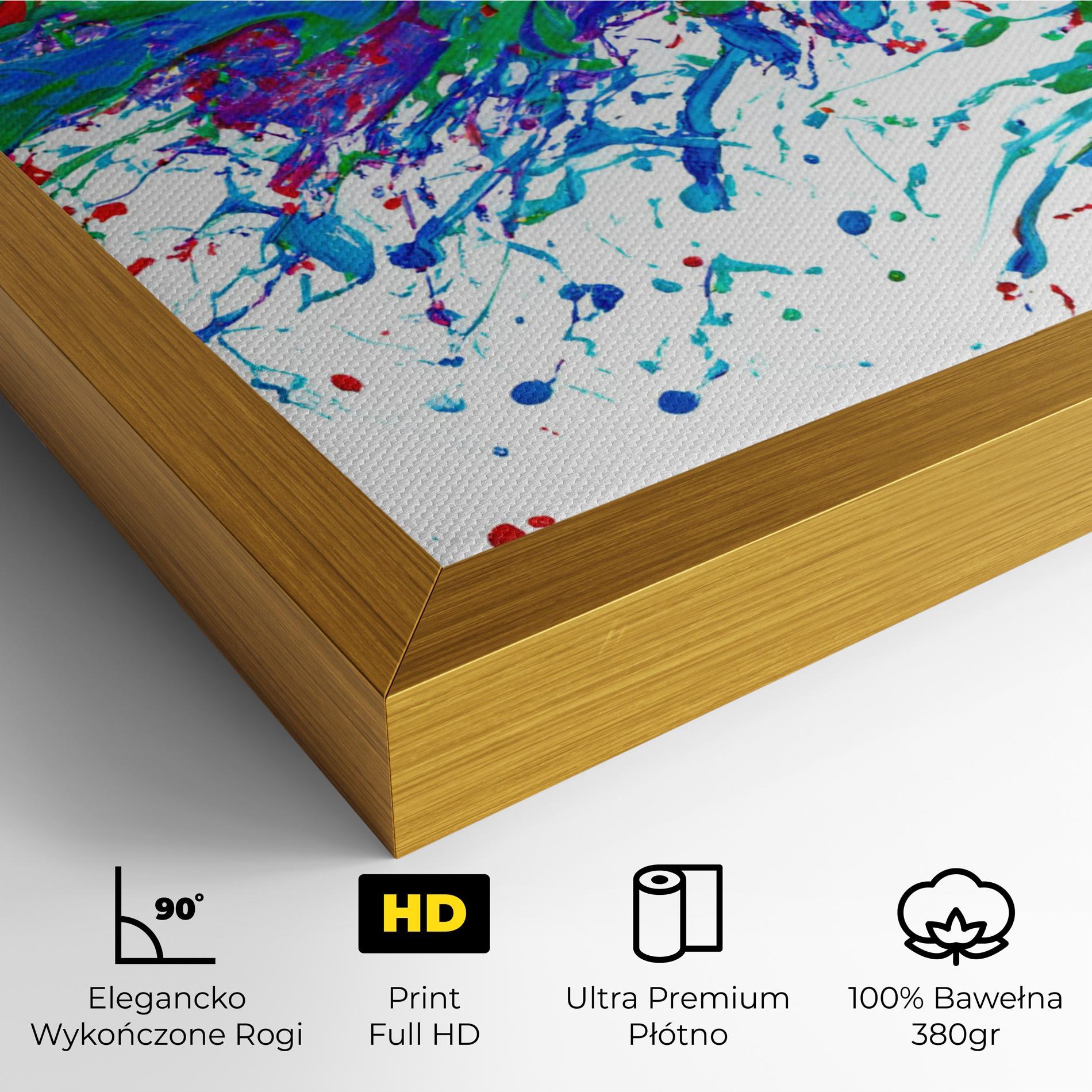 Obraz na Płótnie Colorful Blue Purple mockup 4