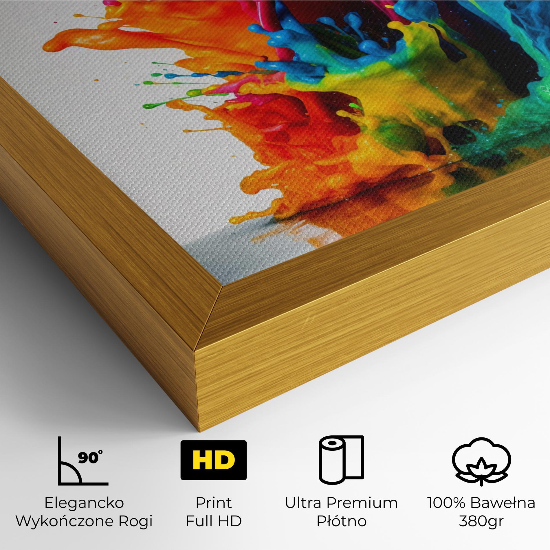 Obraz na Płótnie Colorful Explosion Paint mockup 4