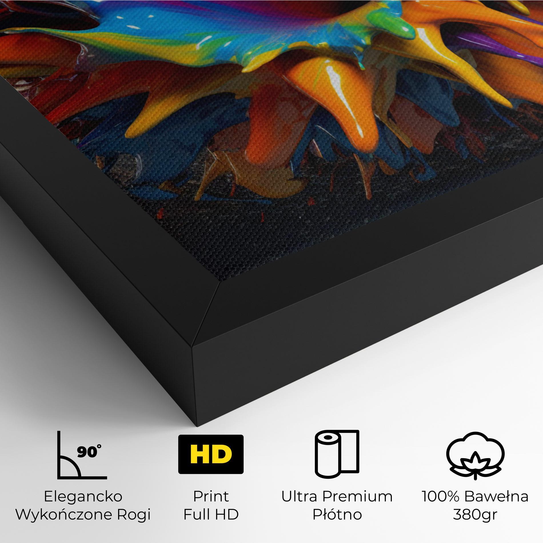 Obraz na Płótnie 3d Color Splash mockup 4