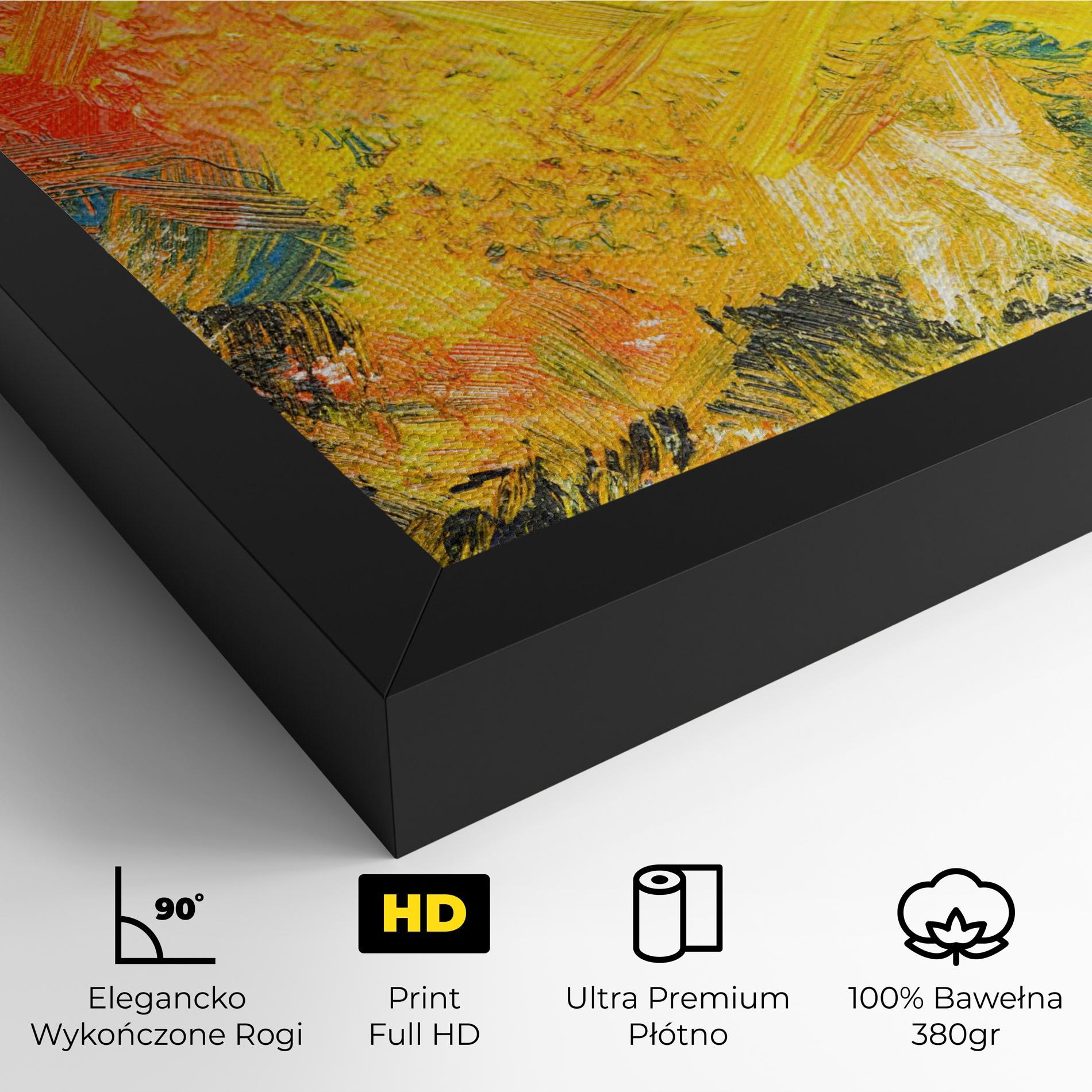 Obraz na Płótnie Artistic Yellow Painting mockup 4