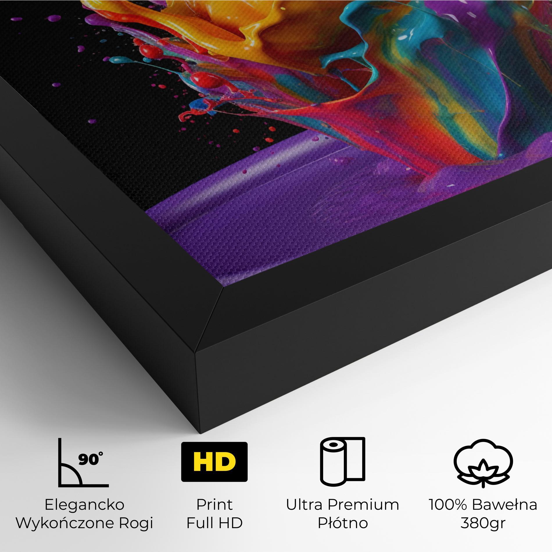 Obraz na Płótnie Brightly Color Splashing mockup 4