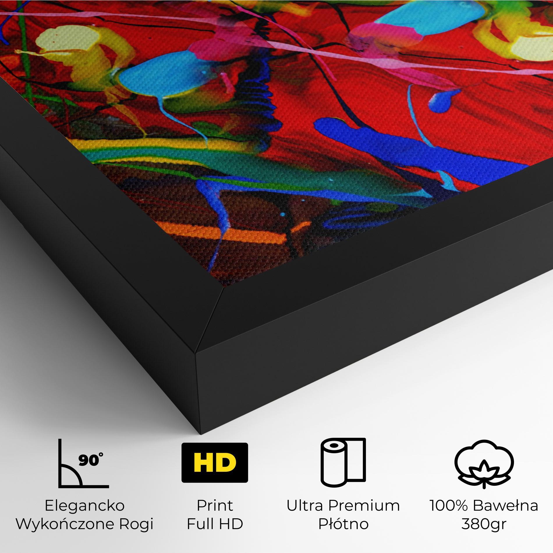 Obraz na Płótnie Hand Draw Red Painting mockup 4