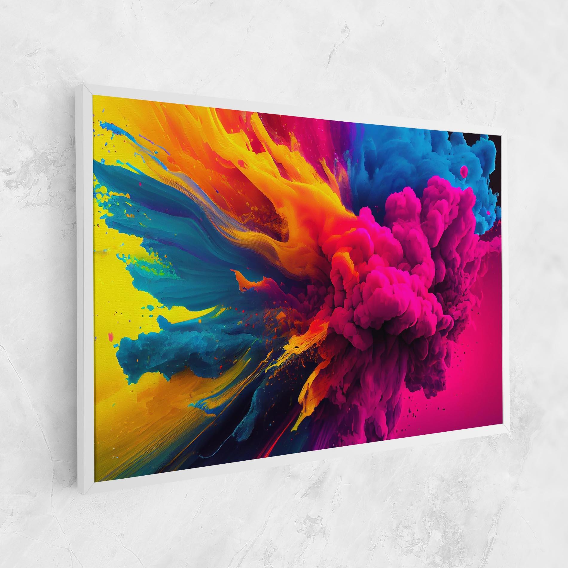 Obraz na Płótnie Colorful Paint Explosion mockup 1