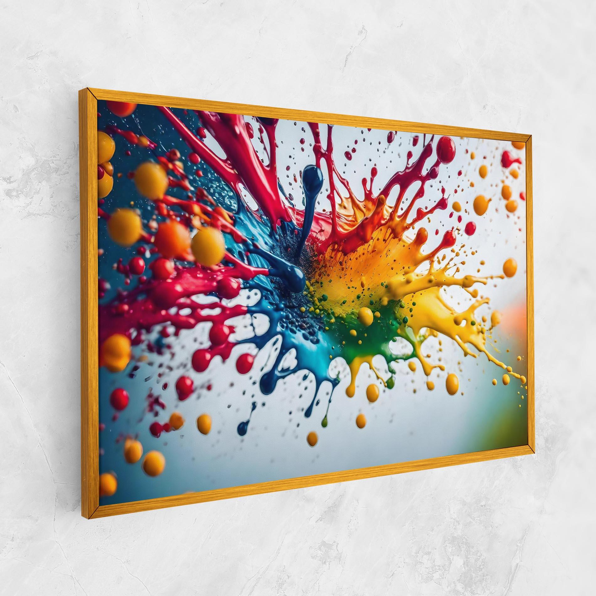 Obraz na Płótnie Colorful Splash Rainbow mockup 1