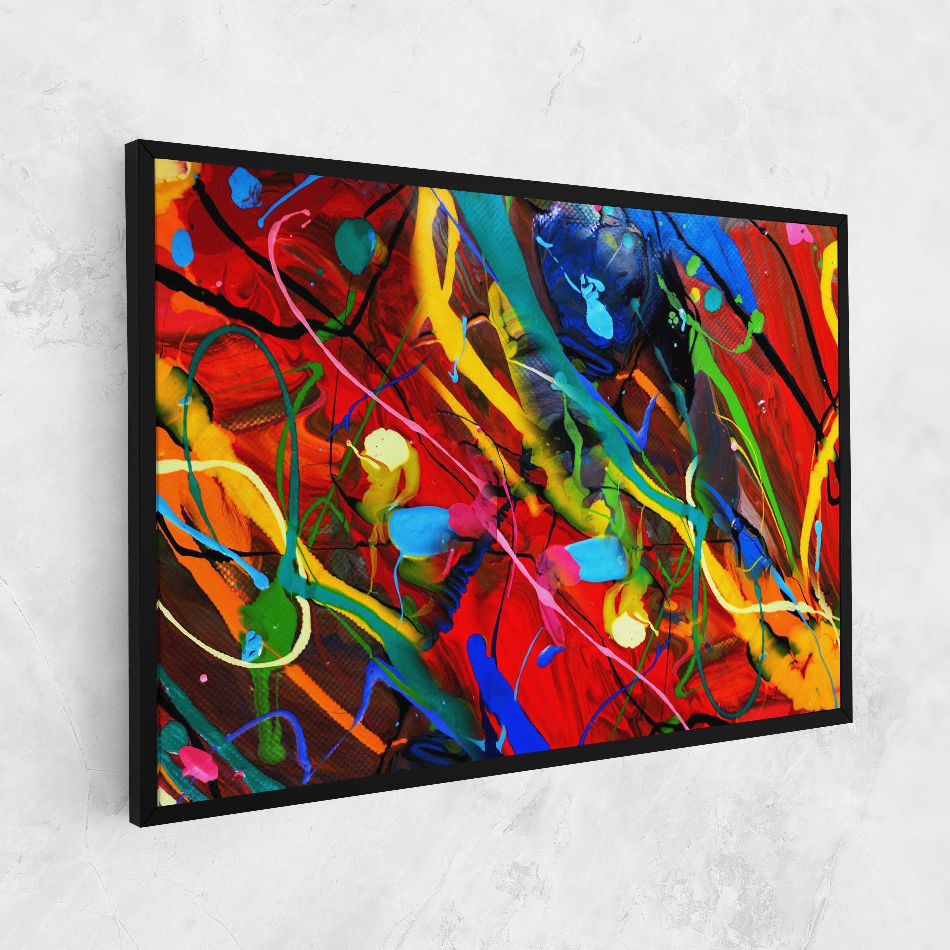 Obraz na Płótnie Hand Draw Red Painting mockup 1