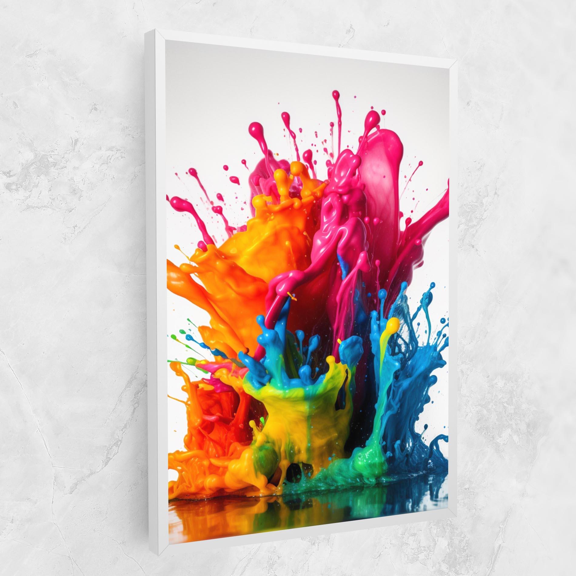 Obraz na Płótnie Colorful Explosion Paint mockup 1