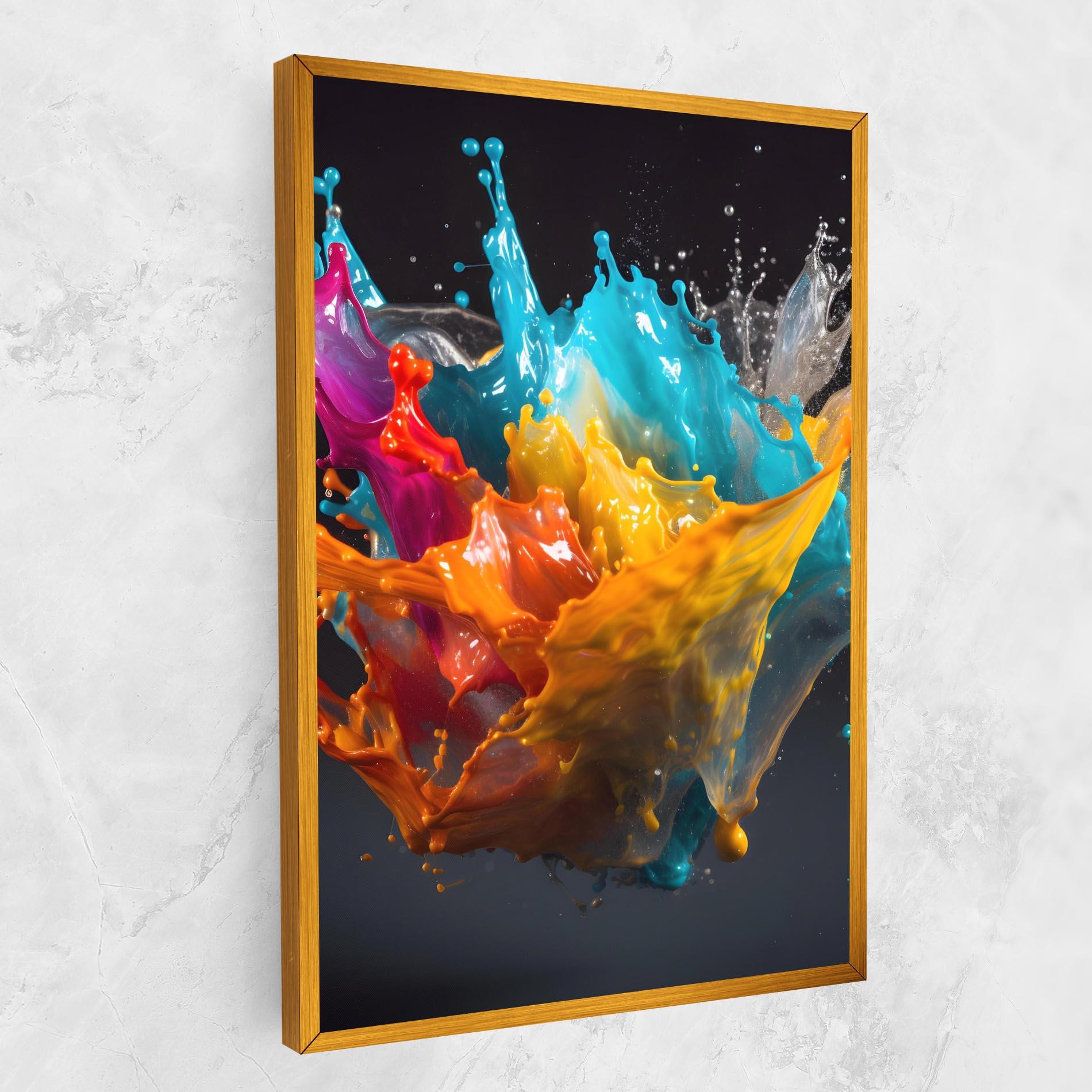 Obraz na Płótnie Colorful Splash Floating mockup 1