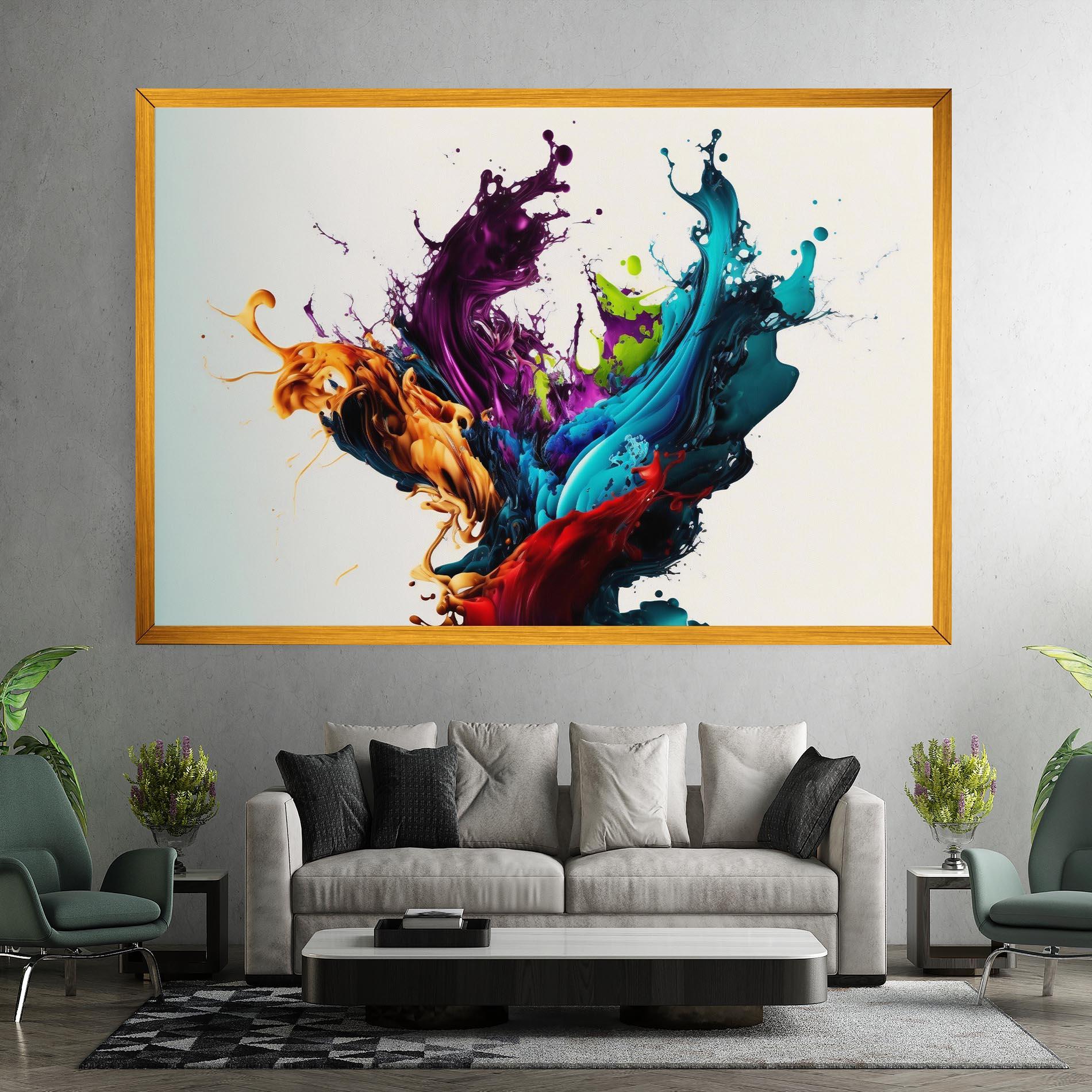 Obraz na Płótnie Dark Purple Splash mockup 7