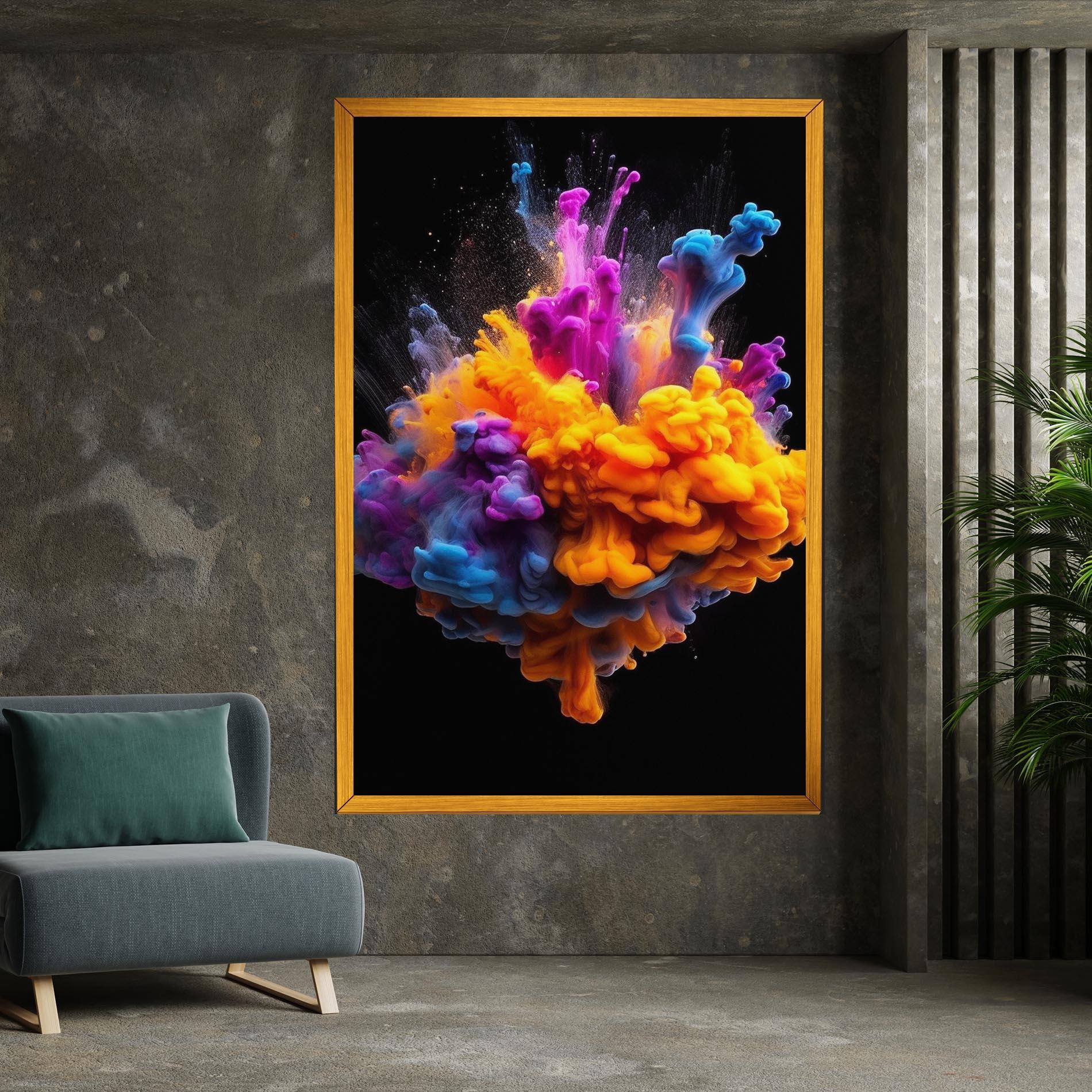 Obraz na Płótnie Colorful Cloud Liquid mockup 7