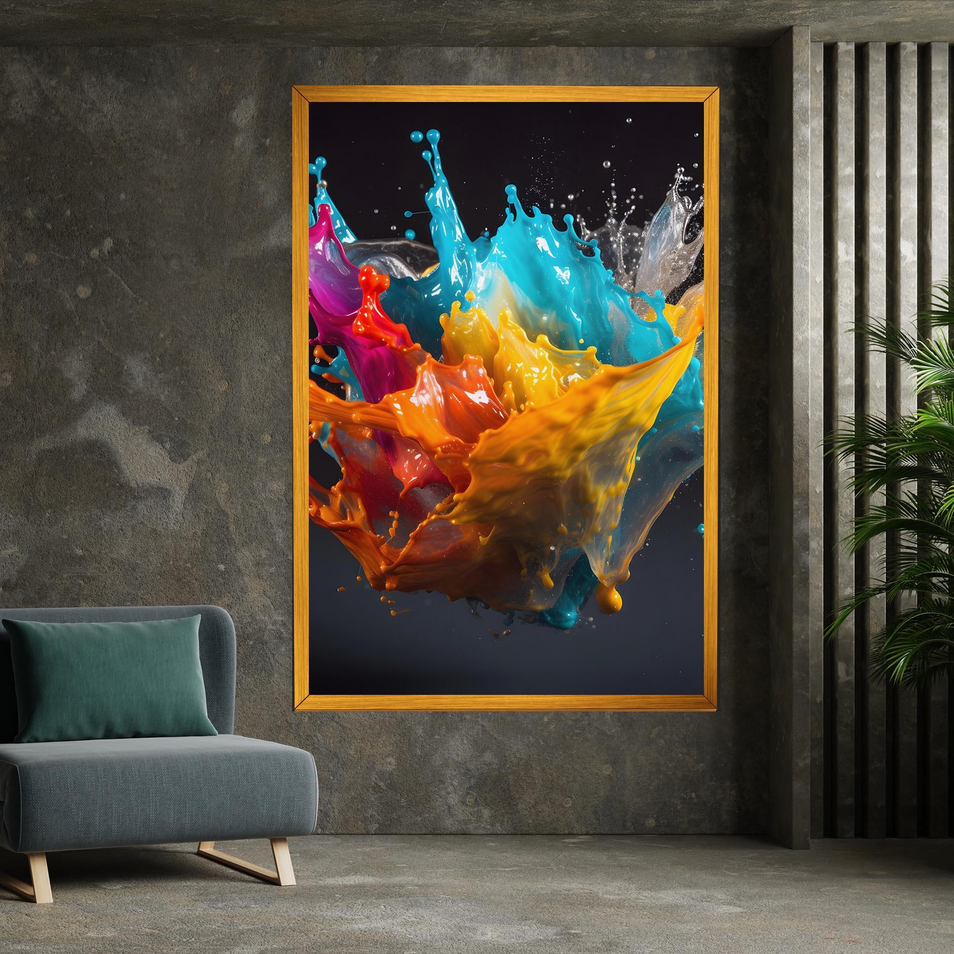 Obraz na Płótnie Colorful Splash Floating mockup 7
