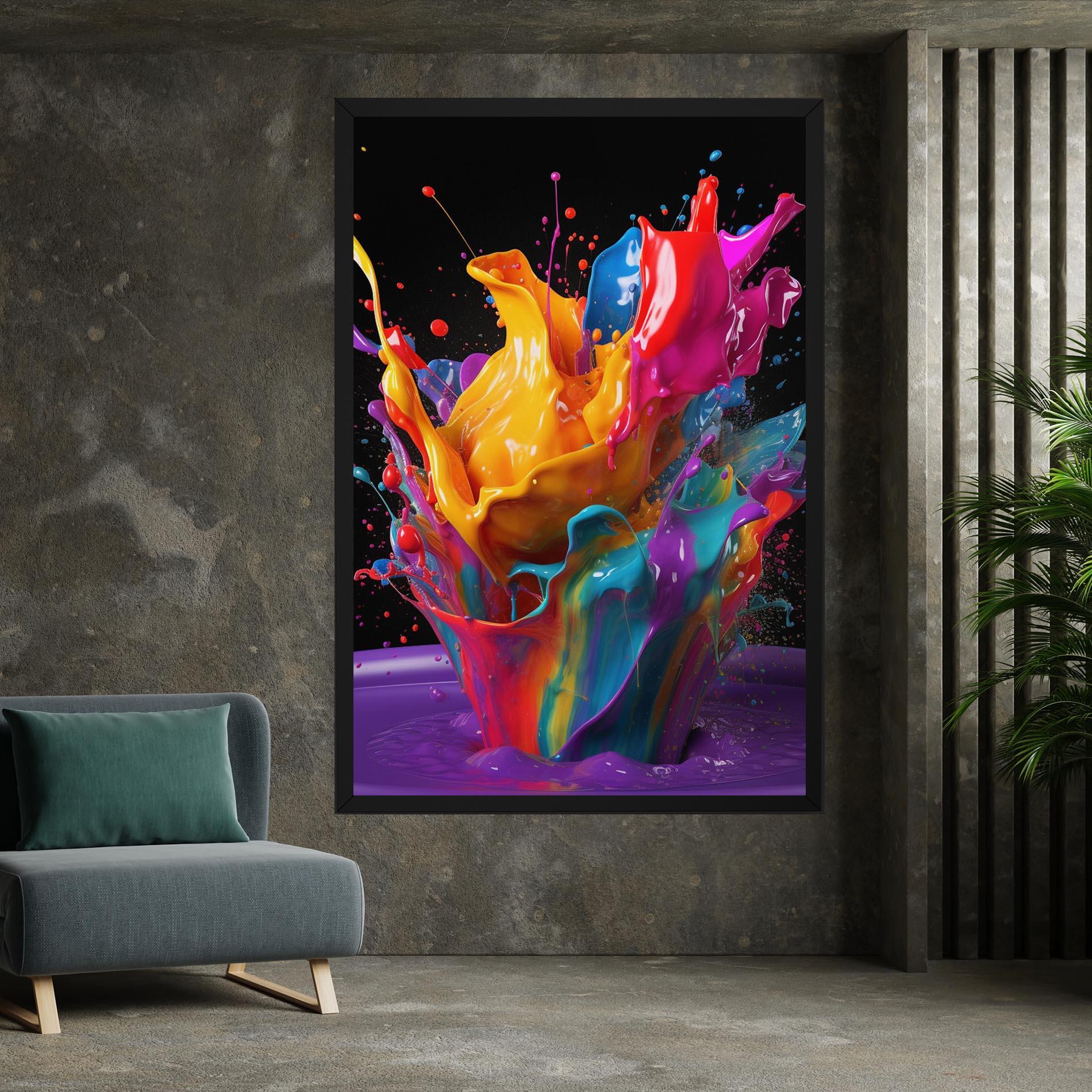 Obraz na Płótnie Brightly Color Splashing mockup 7