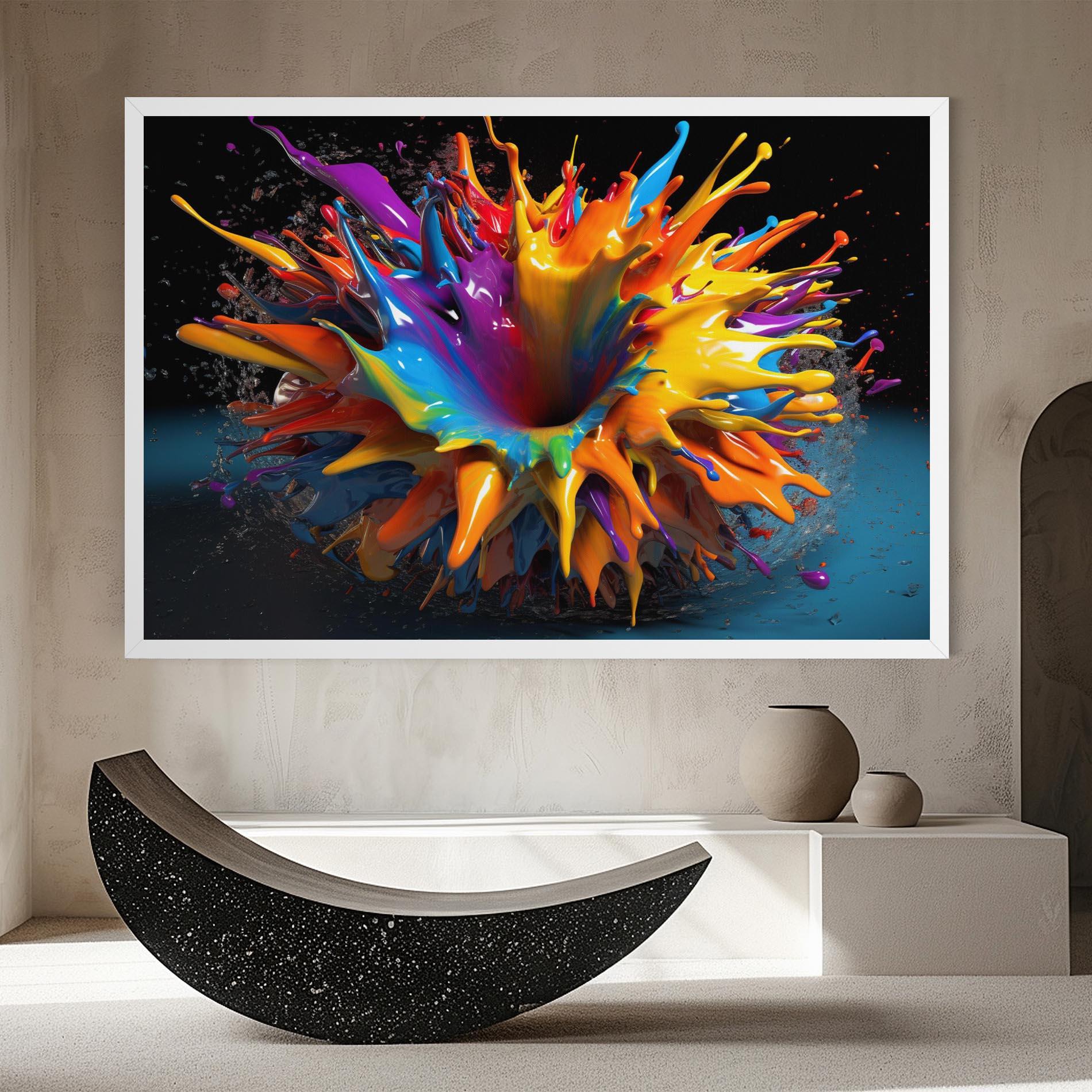 Obraz na Płótnie 3d Color Splash mockup 8