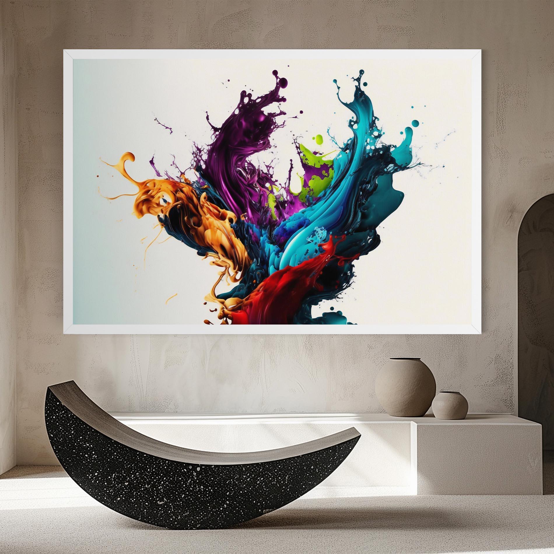 Obraz na Płótnie Dark Purple Splash mockup 8