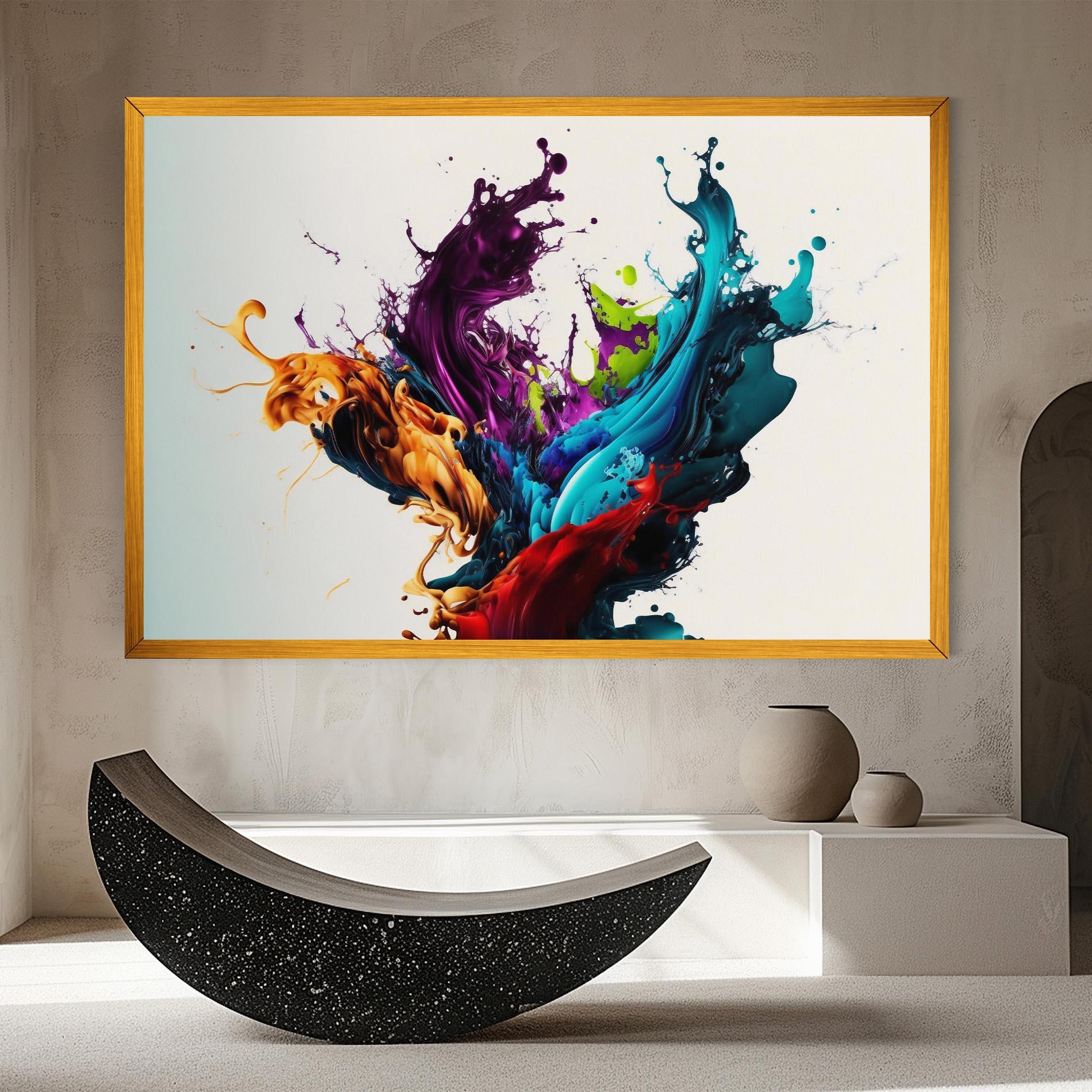 Obraz na Płótnie Dark Purple Splash mockup 8