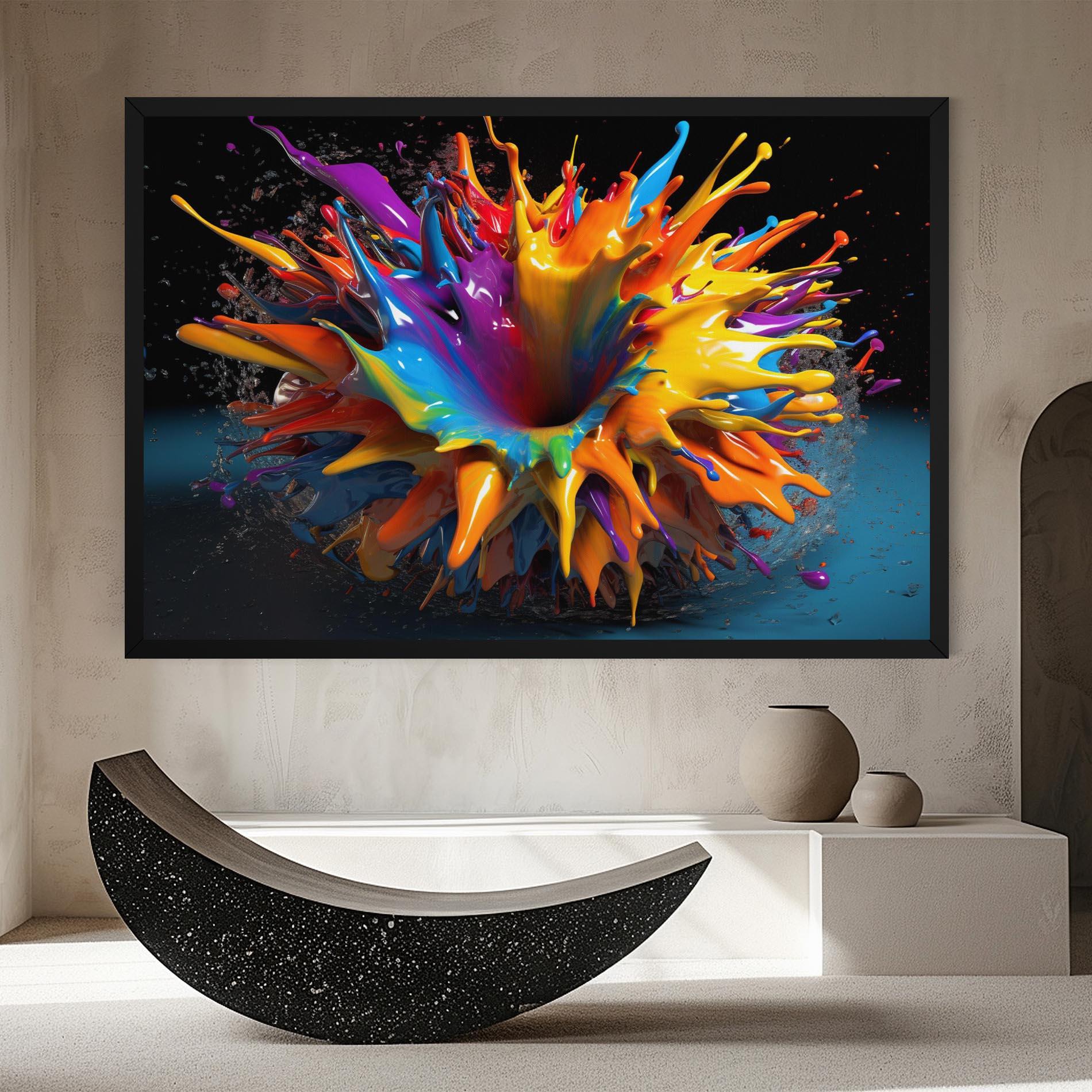 Obraz na Płótnie 3d Color Splash mockup 8
