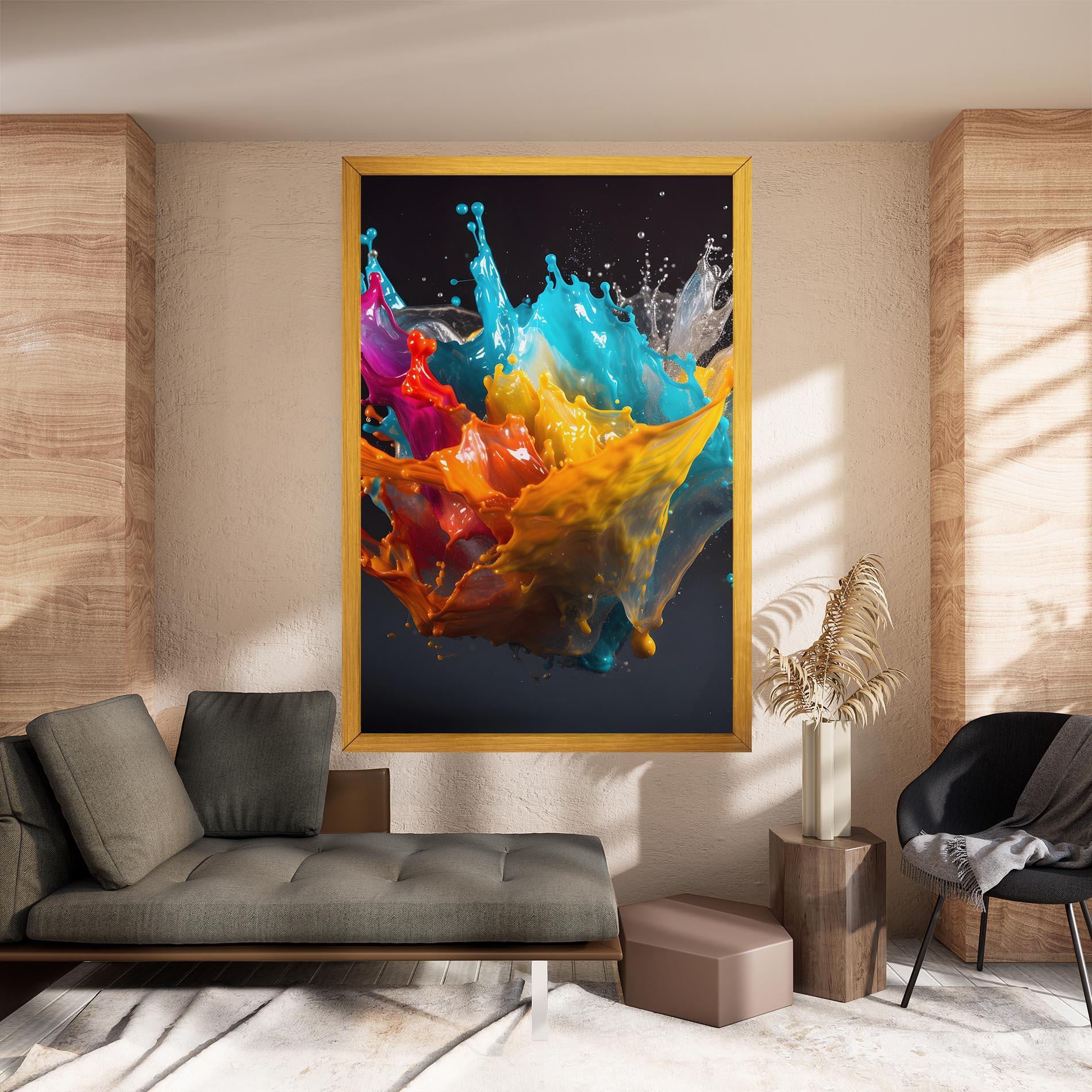 Obraz na Płótnie Colorful Splash Floating mockup 8