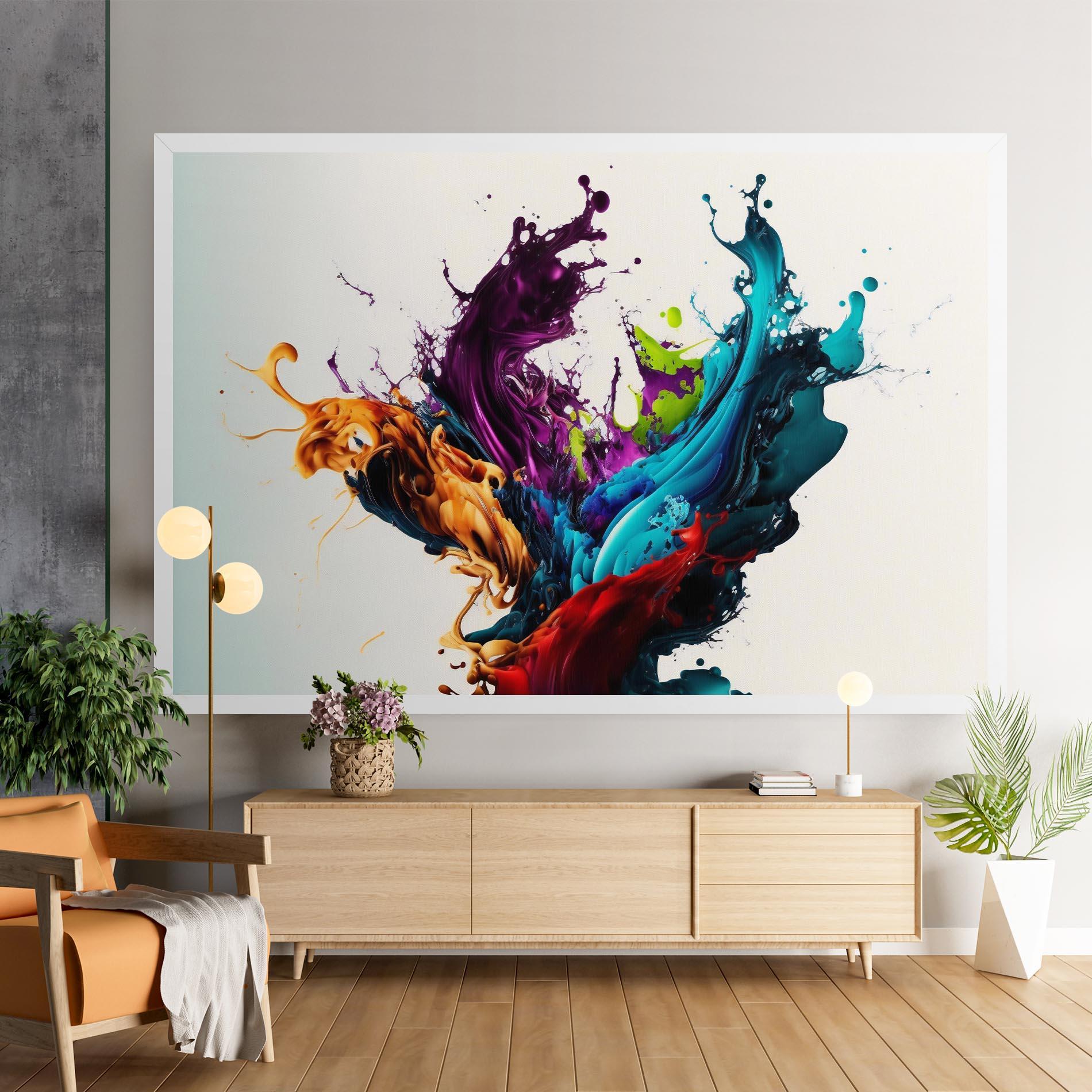 Obraz na Płótnie Dark Purple Splash mockup 9