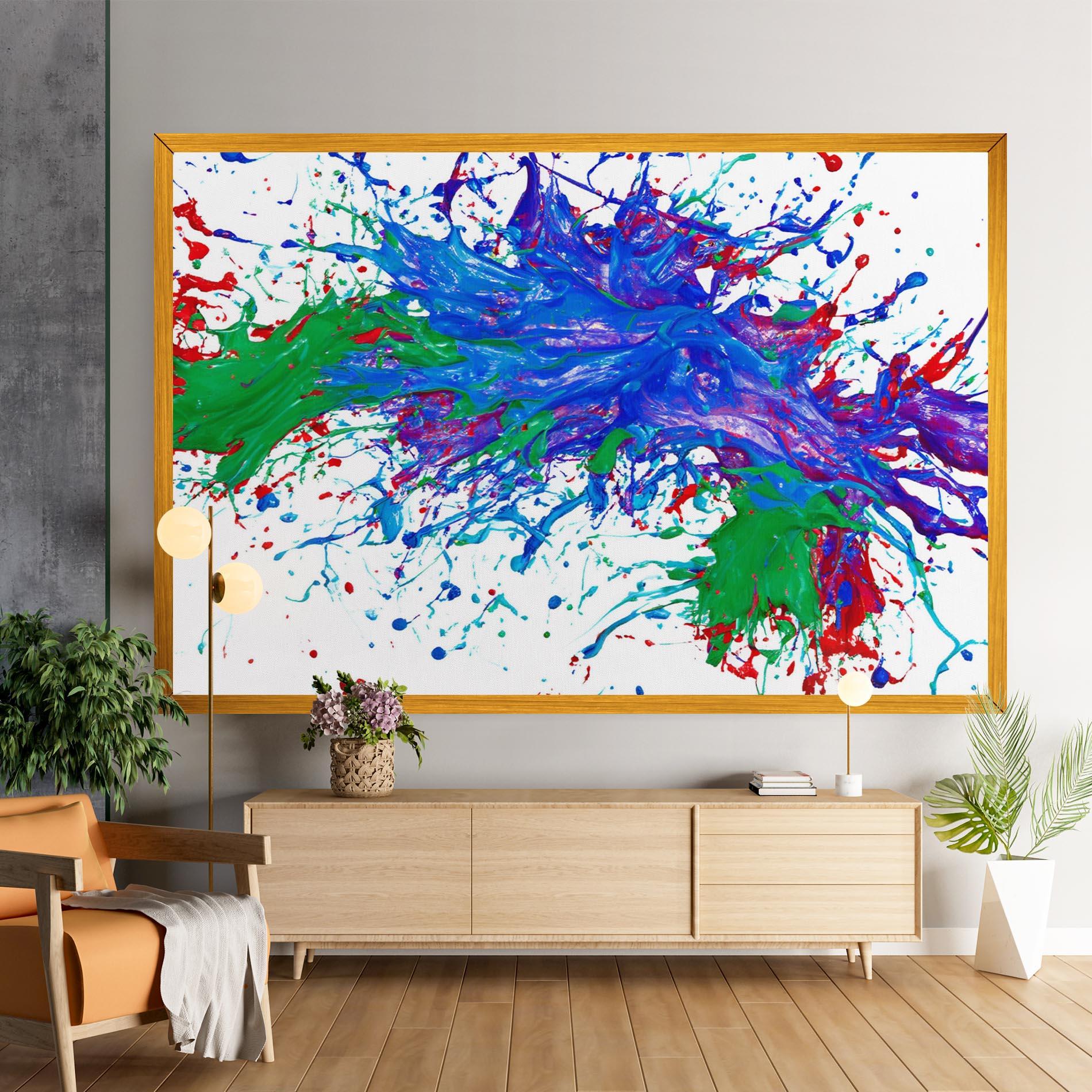 Obraz na Płótnie Colorful Blue Purple mockup 9