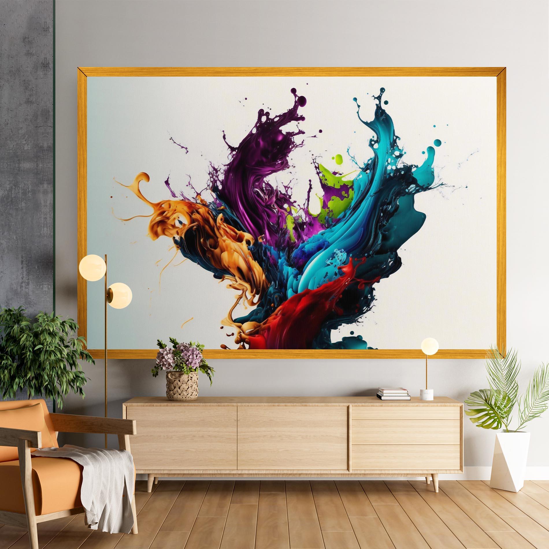 Obraz na Płótnie Dark Purple Splash mockup 9